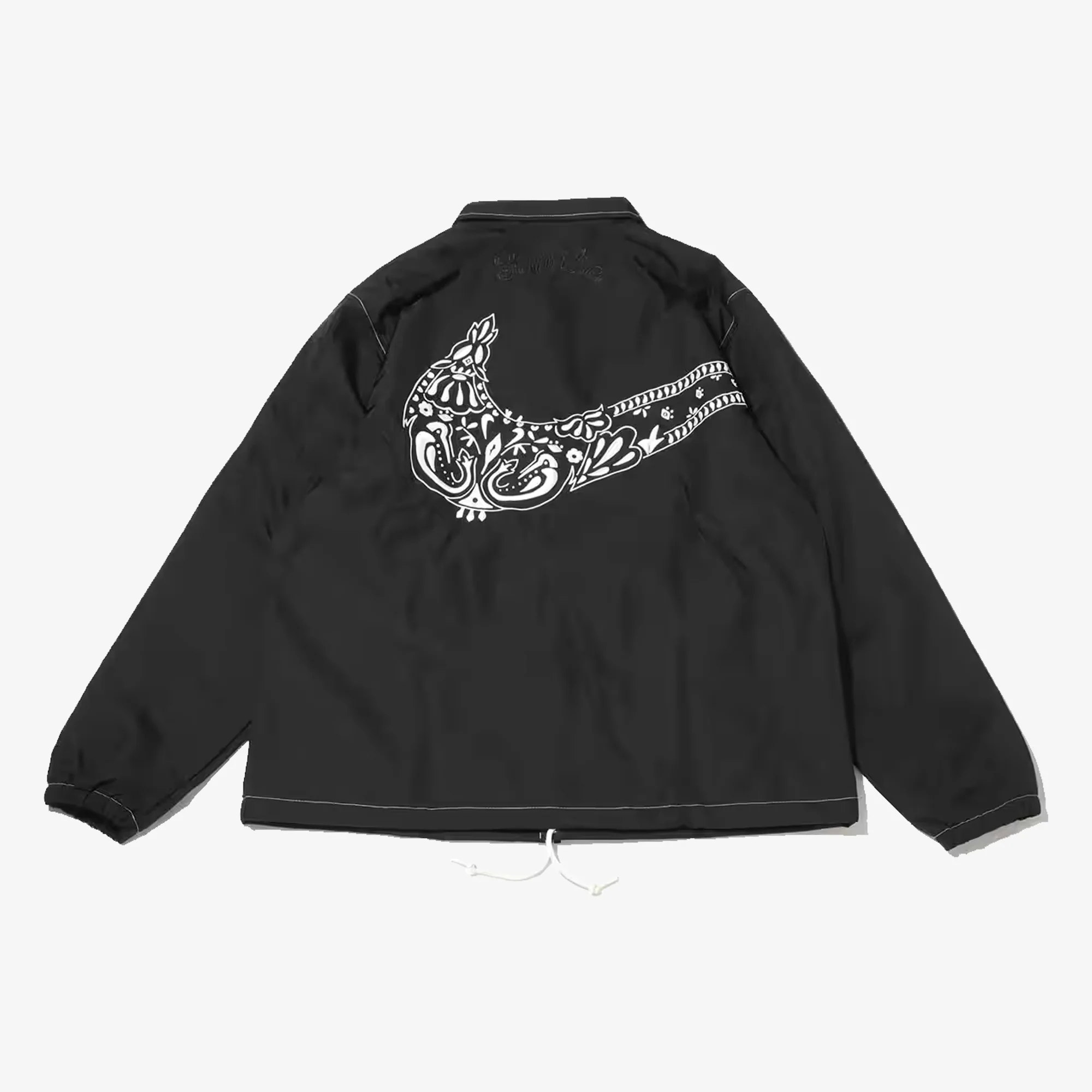 Nike | SPORTSWEAR LOOSE COACHES JACKET { BLACK/SAIL/BLACK - Image 2