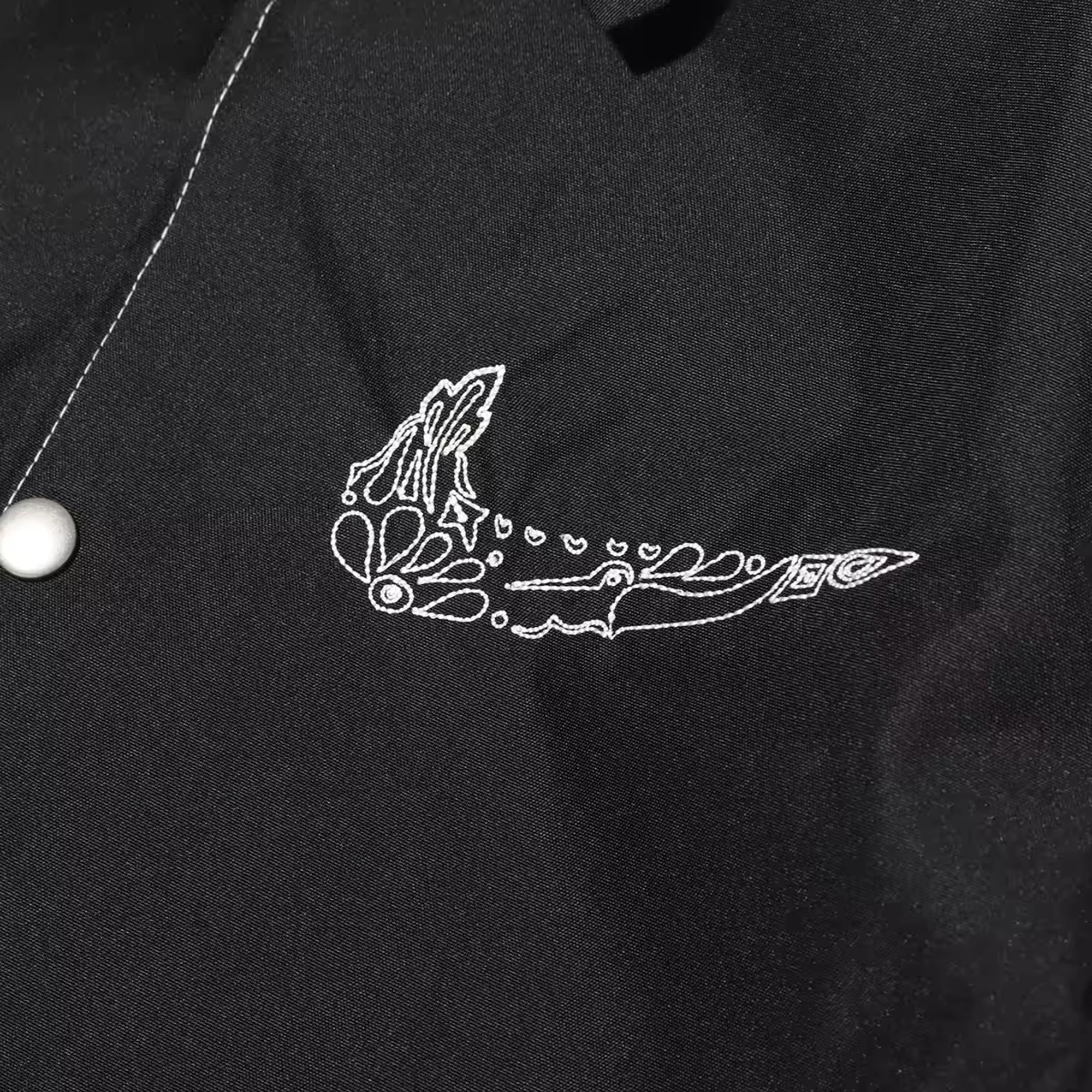 Nike | SPORTSWEAR LOOSE COACHES JACKET { BLACK/SAIL/BLACK - Image 5