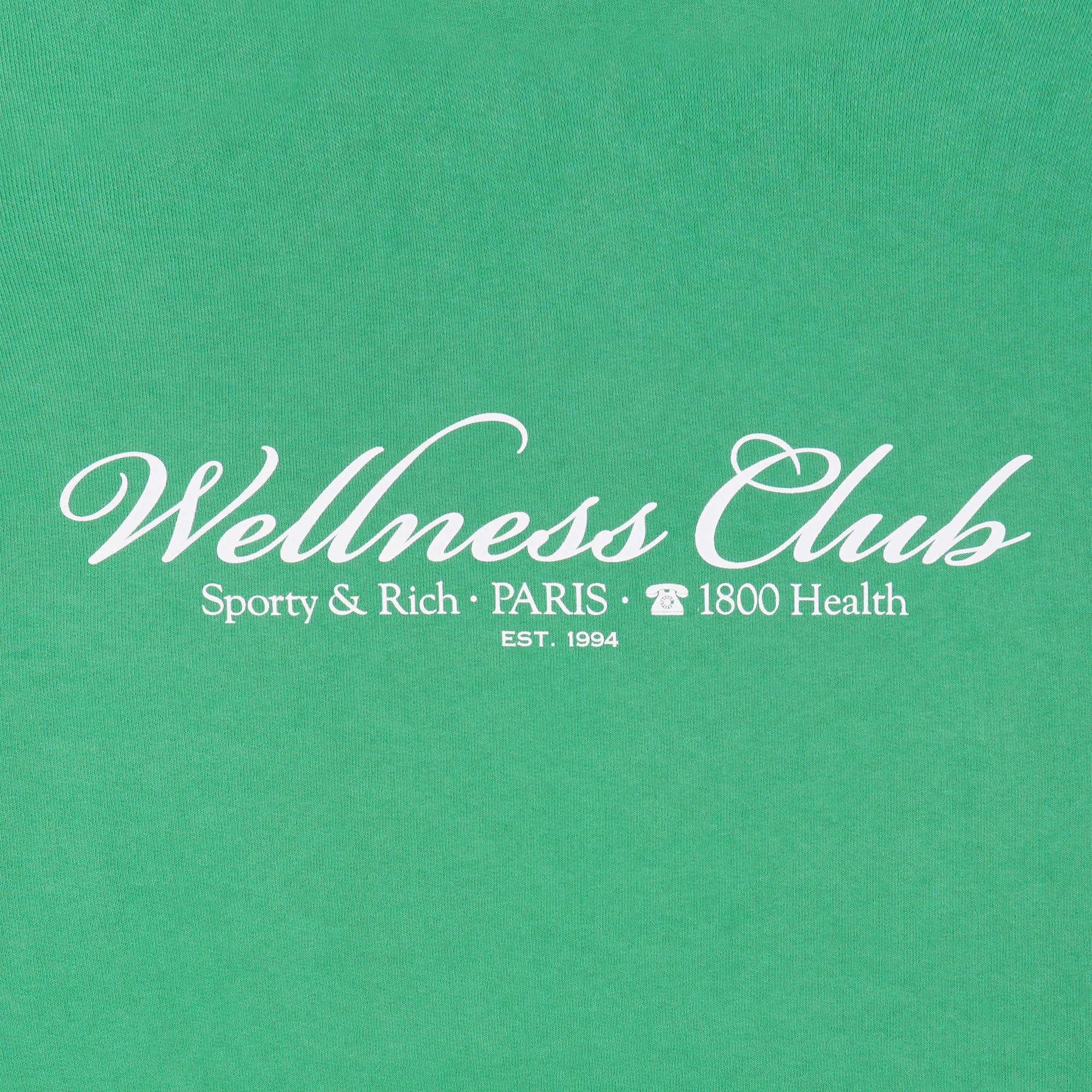 SPORTY & RICH | 1800 HEALTH CREWNECK { VERDE/WHITE - Image 3