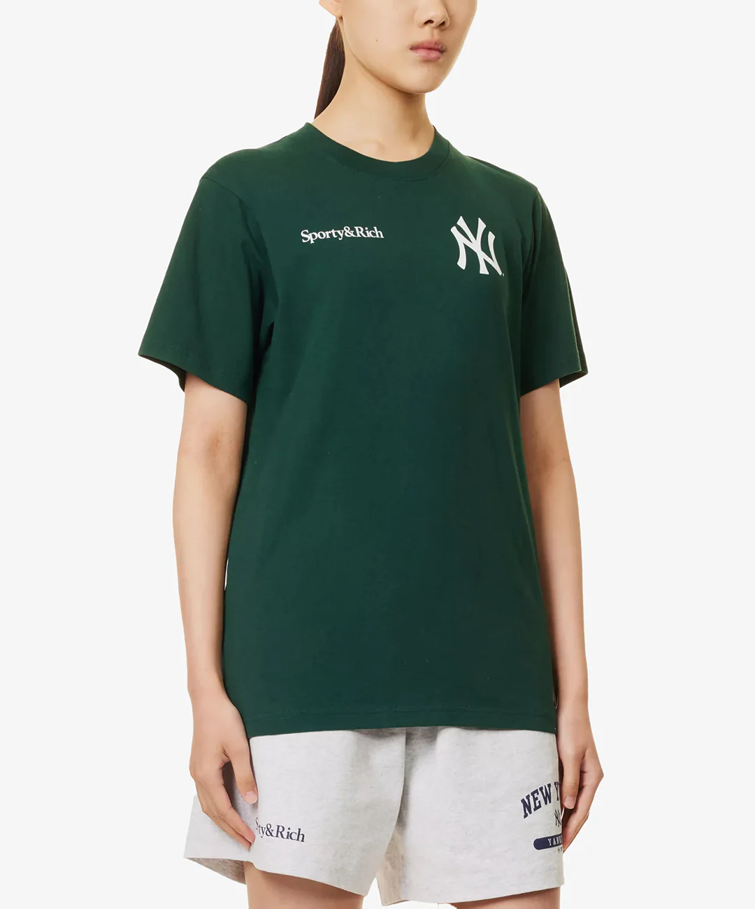 SPORTY & RICH | CHAMPIONS T-SHIRT { GREEN - Image 2