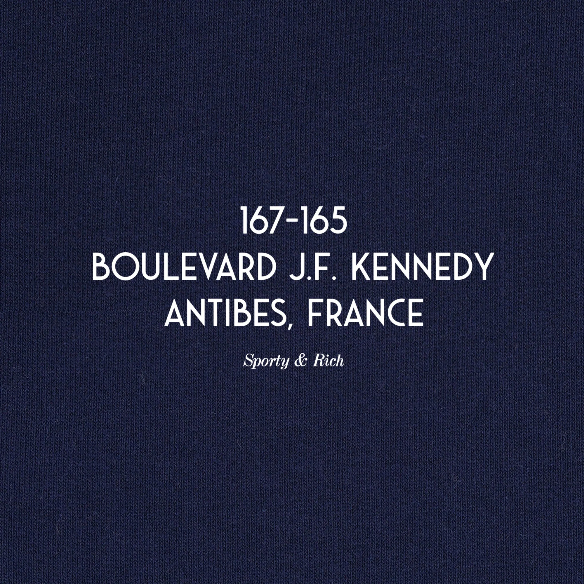 SPORTY & RICH | EDEN CREST KENNEDY T-SHIRT { NAVY/WHITE - Image 4