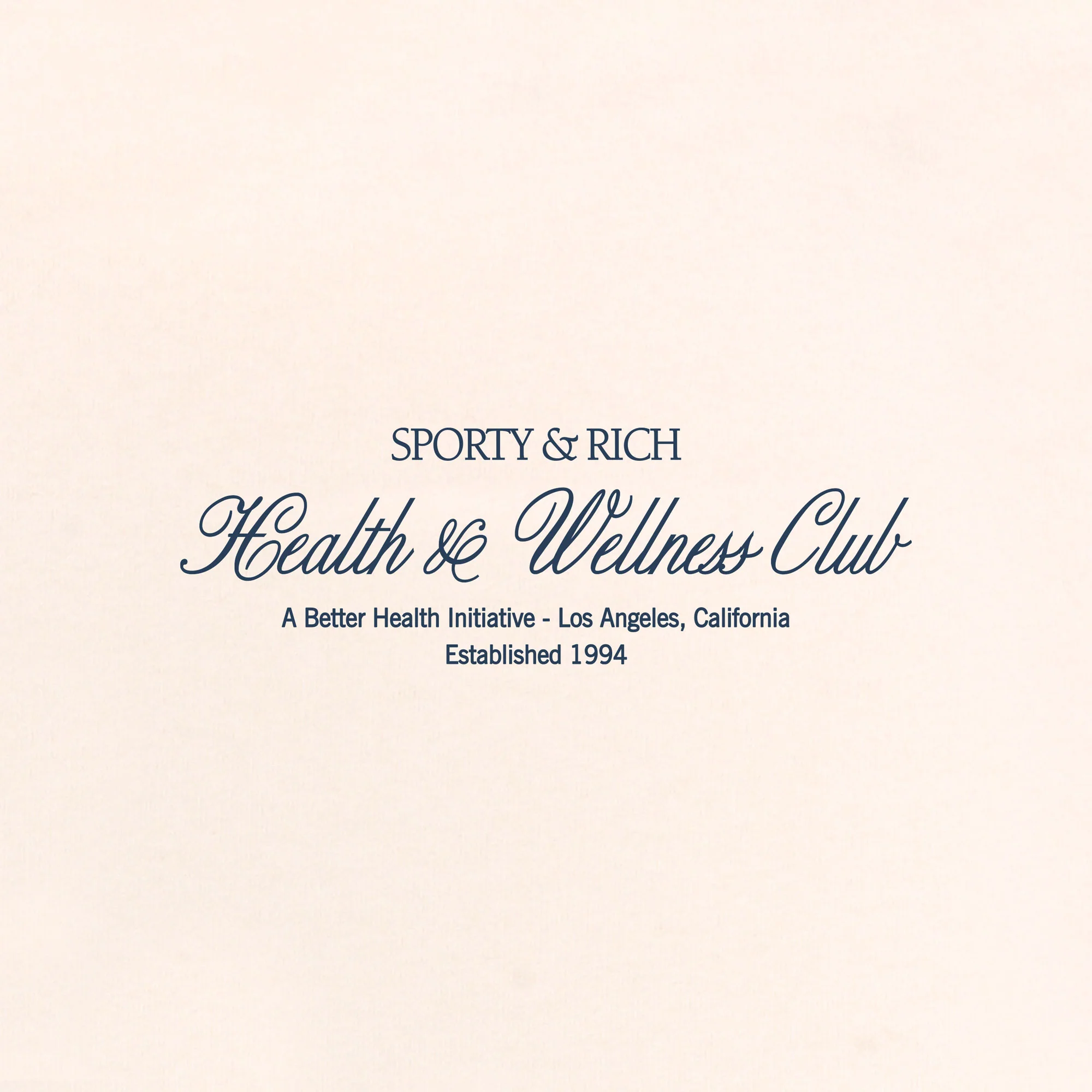 SPORTY & RICH | H&W CLUB T-SHIRT { CREAM/NAVY - Image 3