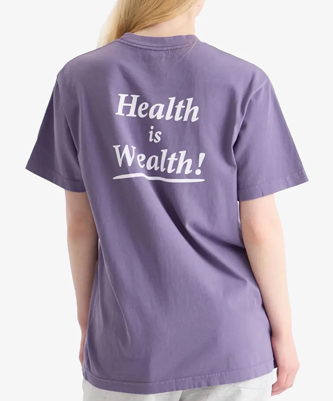 SPORTY & RICH | HEALTH IS WEALTH T-SHIRT { PURPLE - Image 2