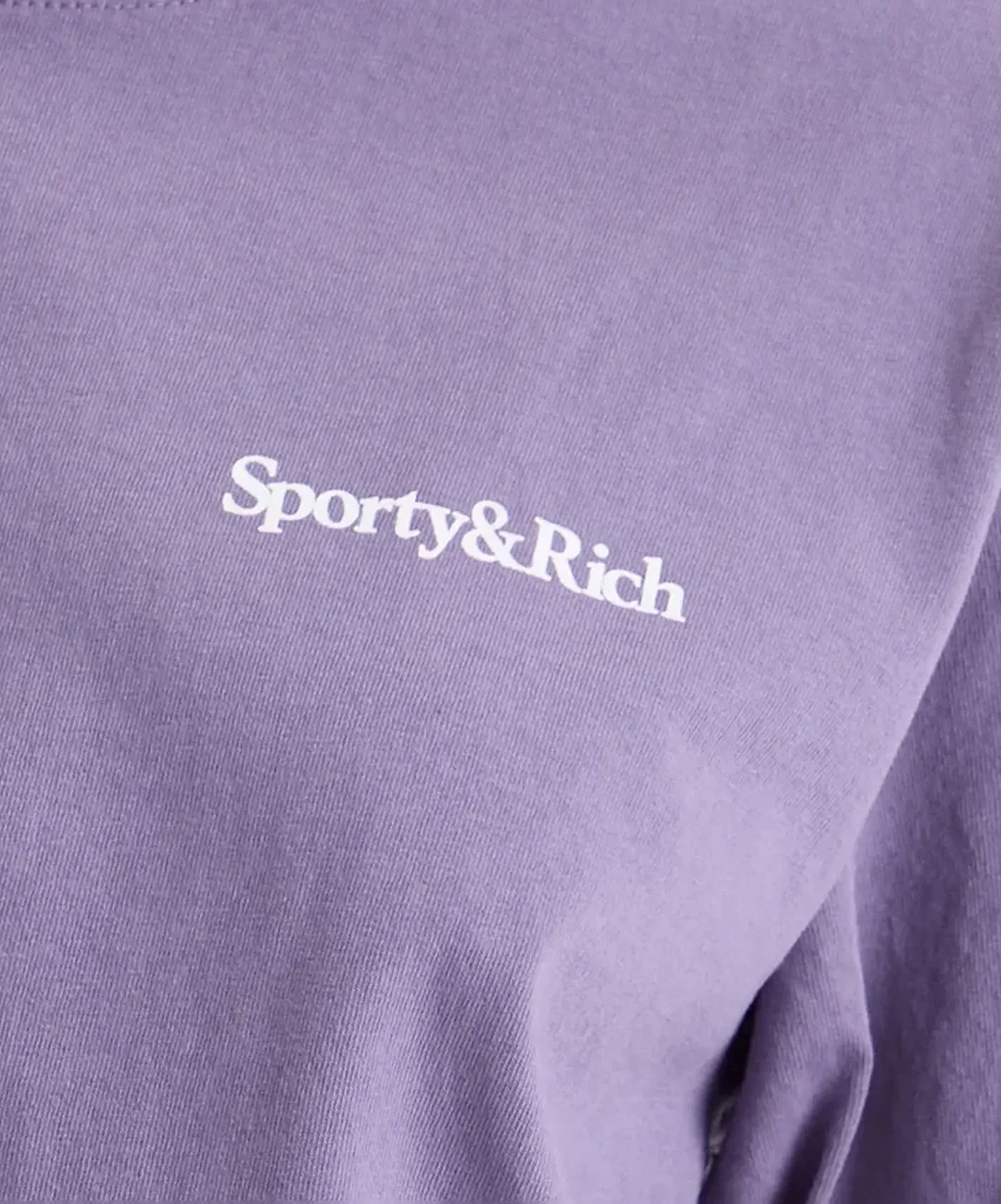 SPORTY & RICH | HEALTH IS WEALTH T-SHIRT { PURPLE - Image 3