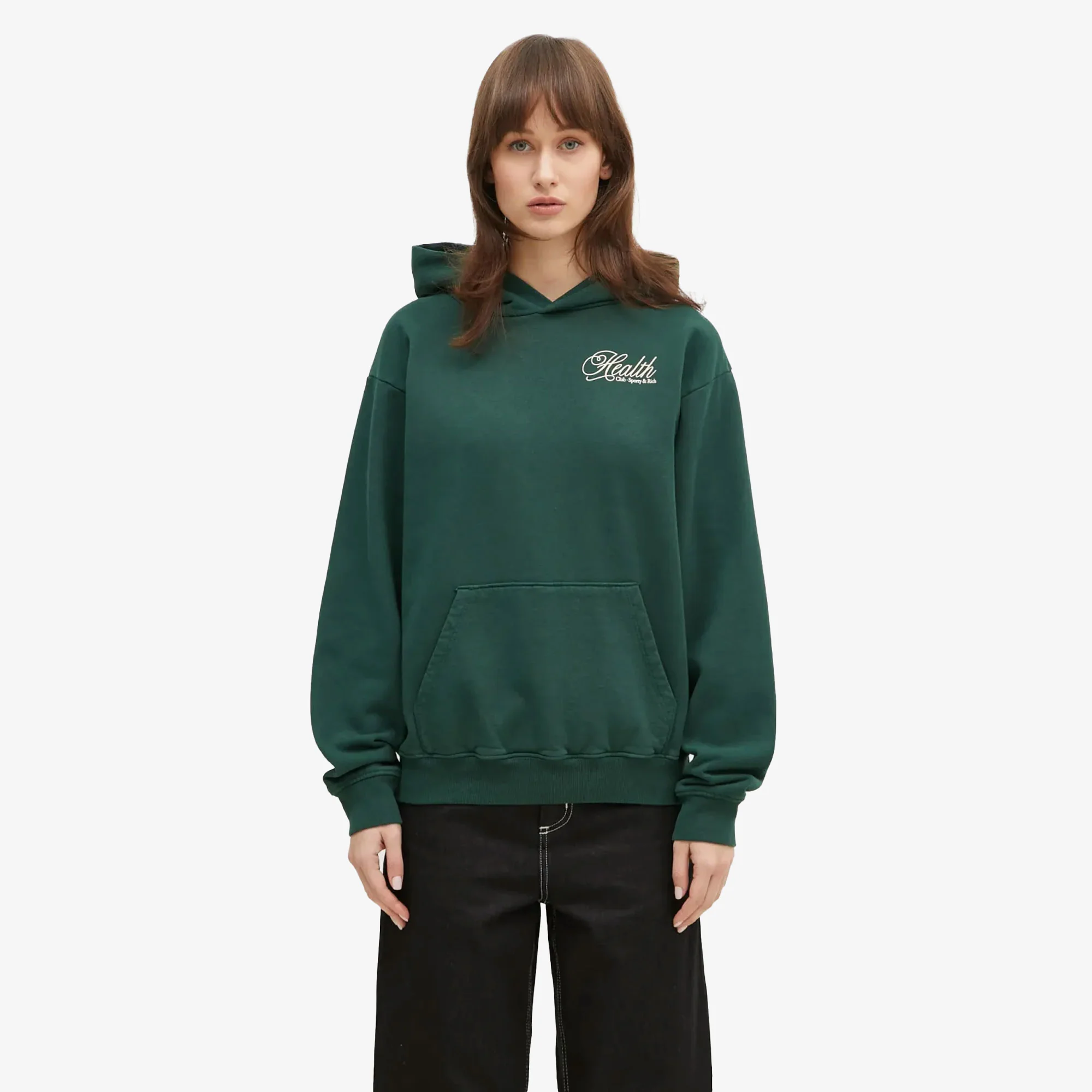 SPORTY & RICH | HEALTH SCRIPT HOODIE { GREEN - Image 2