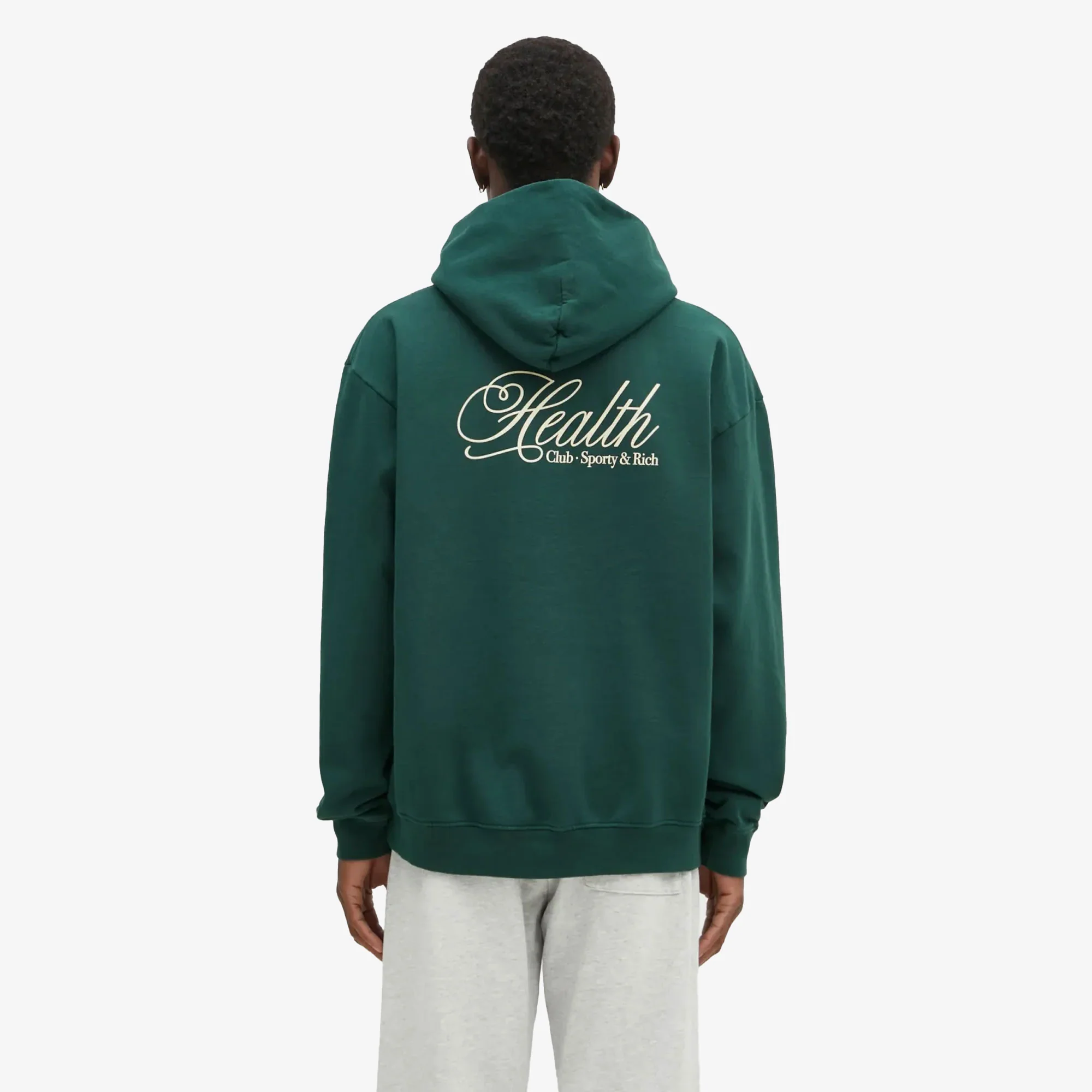 SPORTY & RICH | HEALTH SCRIPT HOODIE { GREEN - Image 3