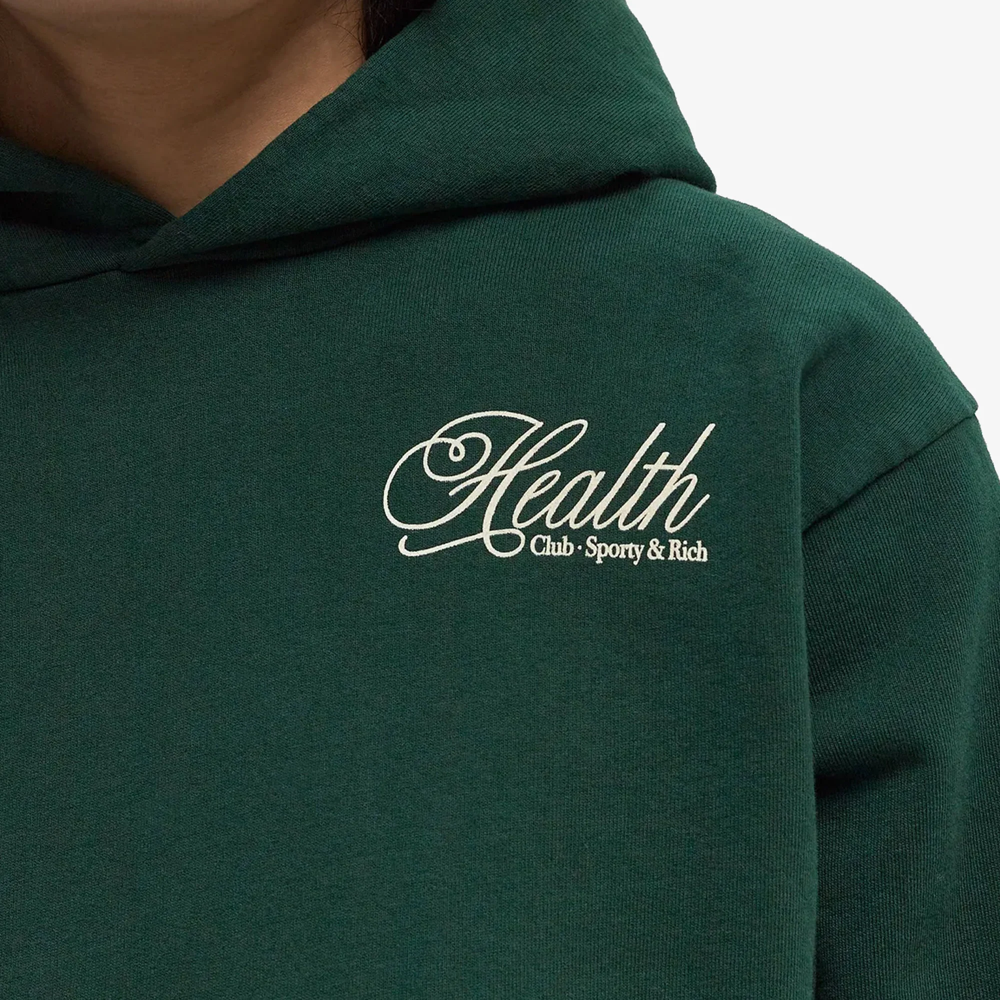 SPORTY & RICH | HEALTH SCRIPT HOODIE { GREEN - Image 5