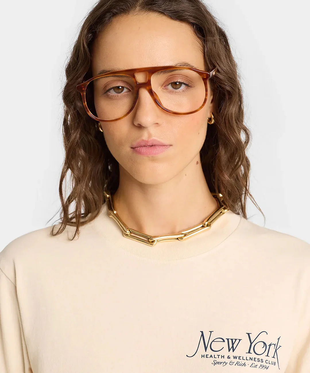 SPORTY & RICH | NY 94 T-SHIRT { CREAM - Image 3