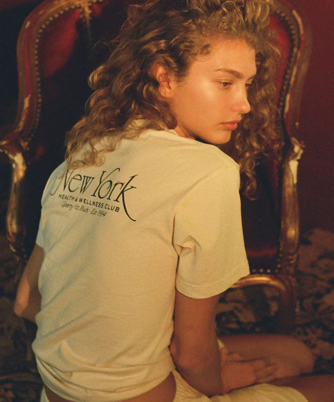 SPORTY & RICH | NY 94 T-SHIRT { CREAM - Image 6