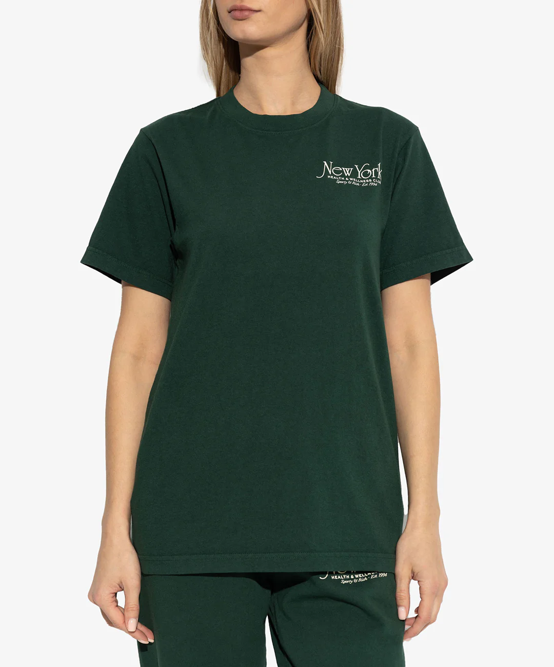 SPORTY & RICH | NY 94 T-SHIRT { FOREST/WHITE