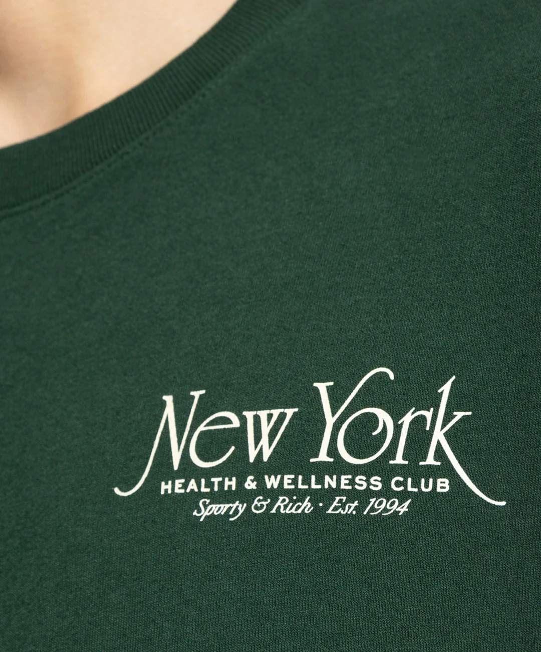 SPORTY & RICH | NY 94 T-SHIRT { FOREST/WHITE - Image 4