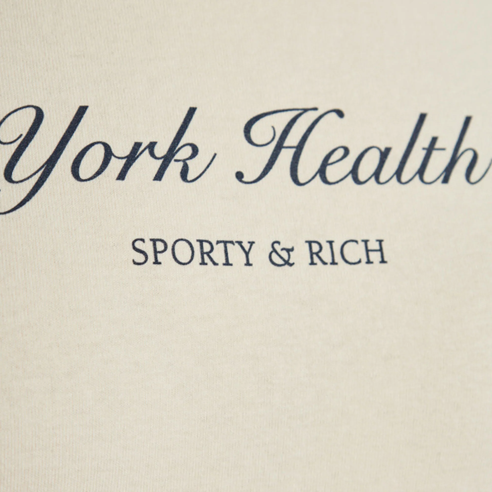 SPORTY & RICH | NY HEALTH CLUB T-SHIRT { CREAM - Image 4