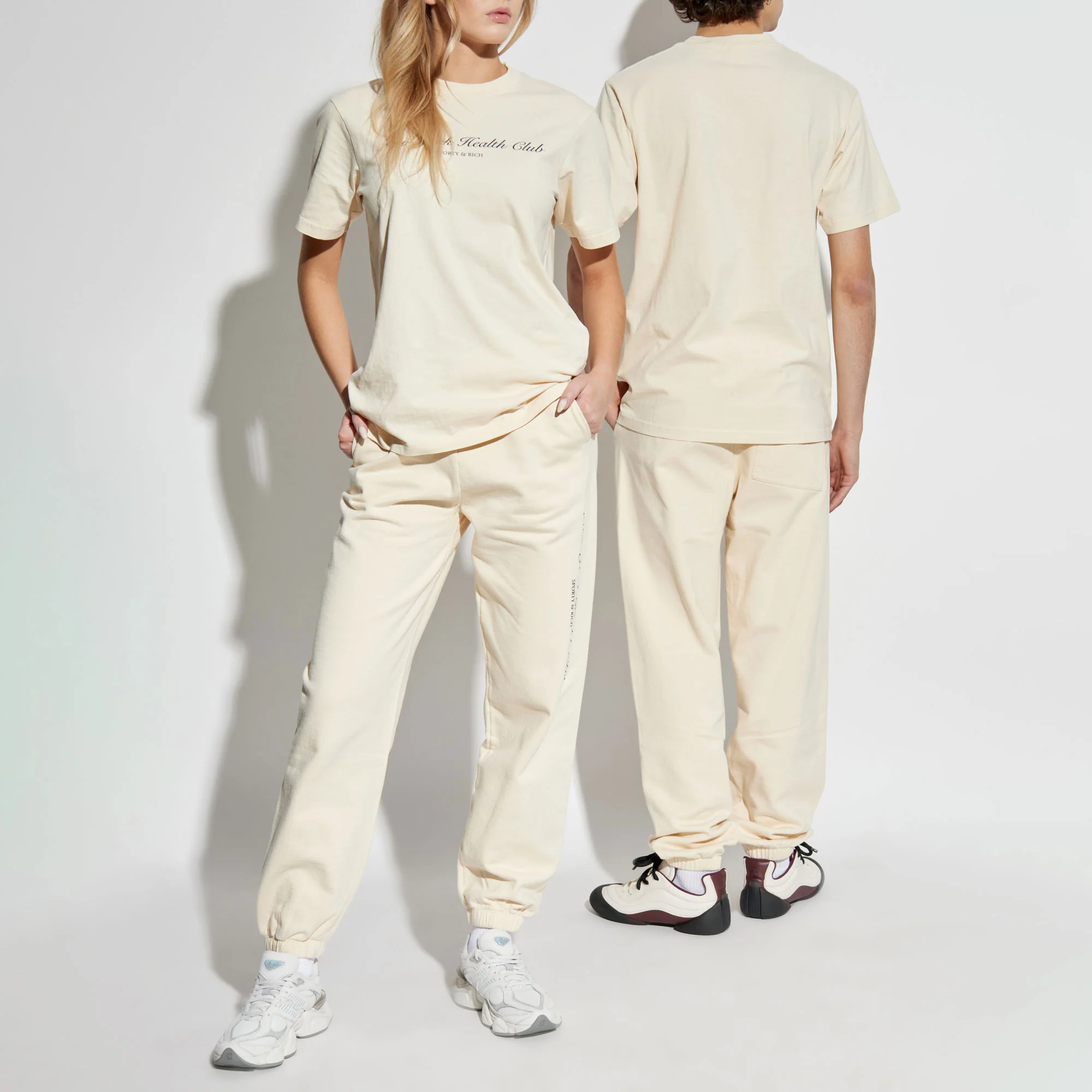 SPORTY & RICH | NY HEALTH CLUB T-SHIRT { CREAM - Image 5