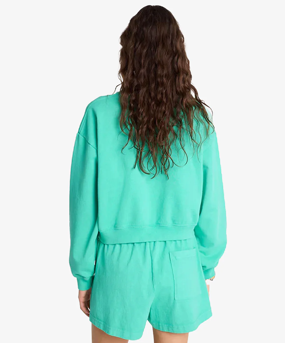 SPORTY & RICH | NY TENNIS CLUB CROPPED CREW NECK CARIBBEAN { GREEN - Image 2