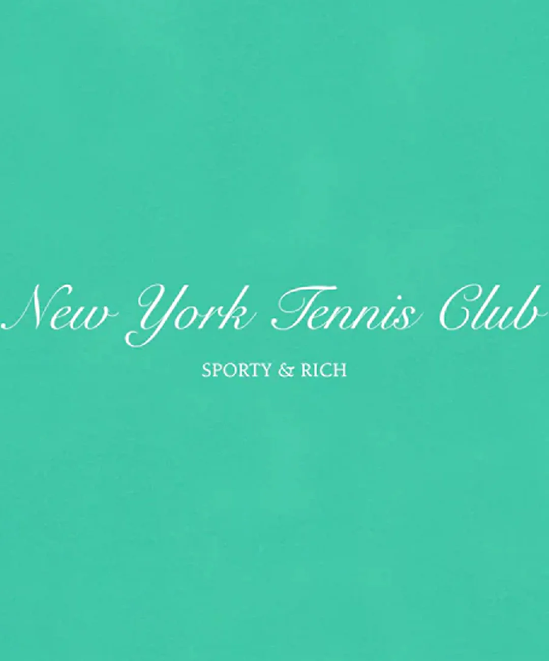 SPORTY & RICH | NY TENNIS CLUB CROPPED CREW NECK CARIBBEAN { GREEN - Image 6