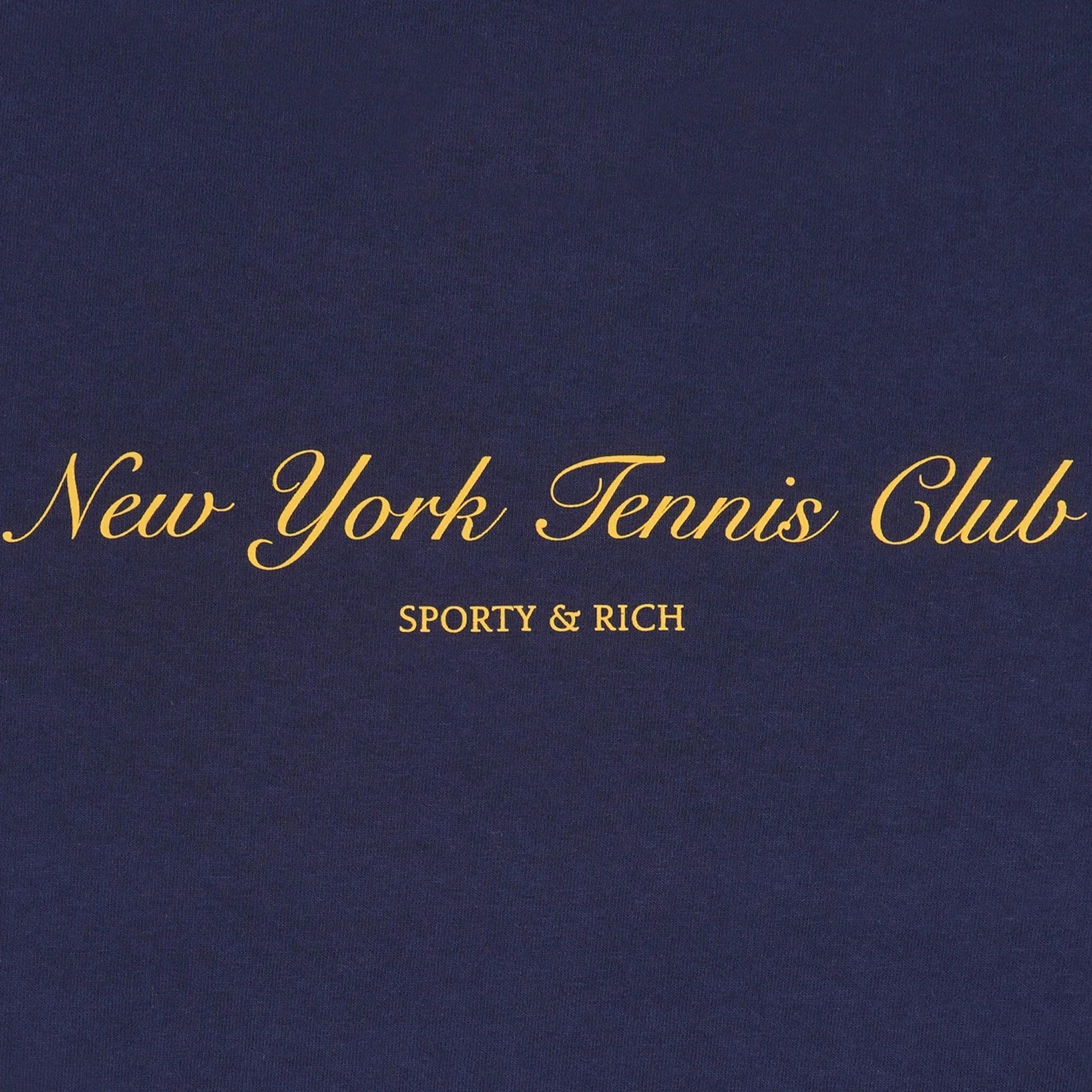 SPORTY & RICH | NY TENNIS CLUB T-SHIRT { NAVY/GOLD - Image 3
