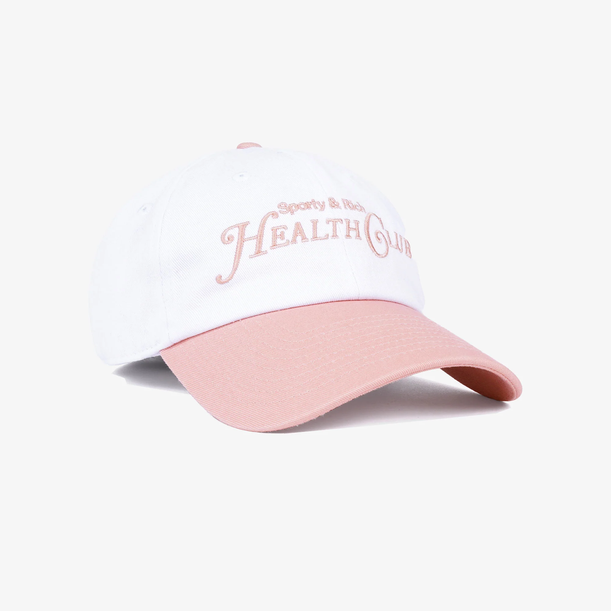 SPORTY & RICH | RIZZOLI EMBROIDERED HAT { WHITE/BALLET - Image 2