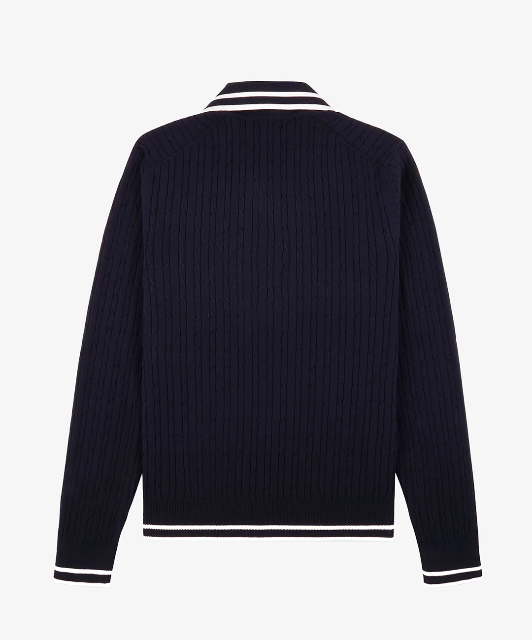 SPORTY & RICH | SRC CABLEKINT POLO { NAVY/CREAM - Image 4