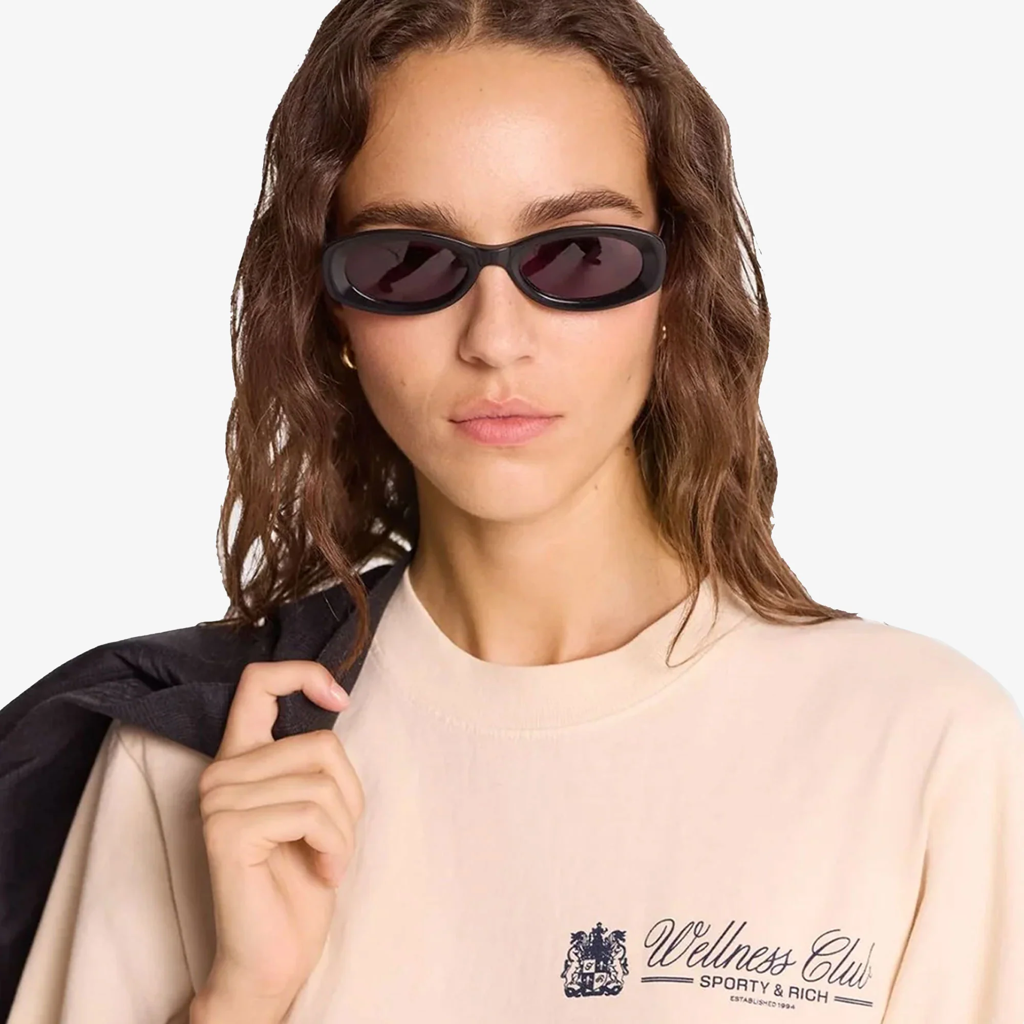 SPORTY & RICH | UNICORN CREST T-SHIRT { CREAM - Image 4