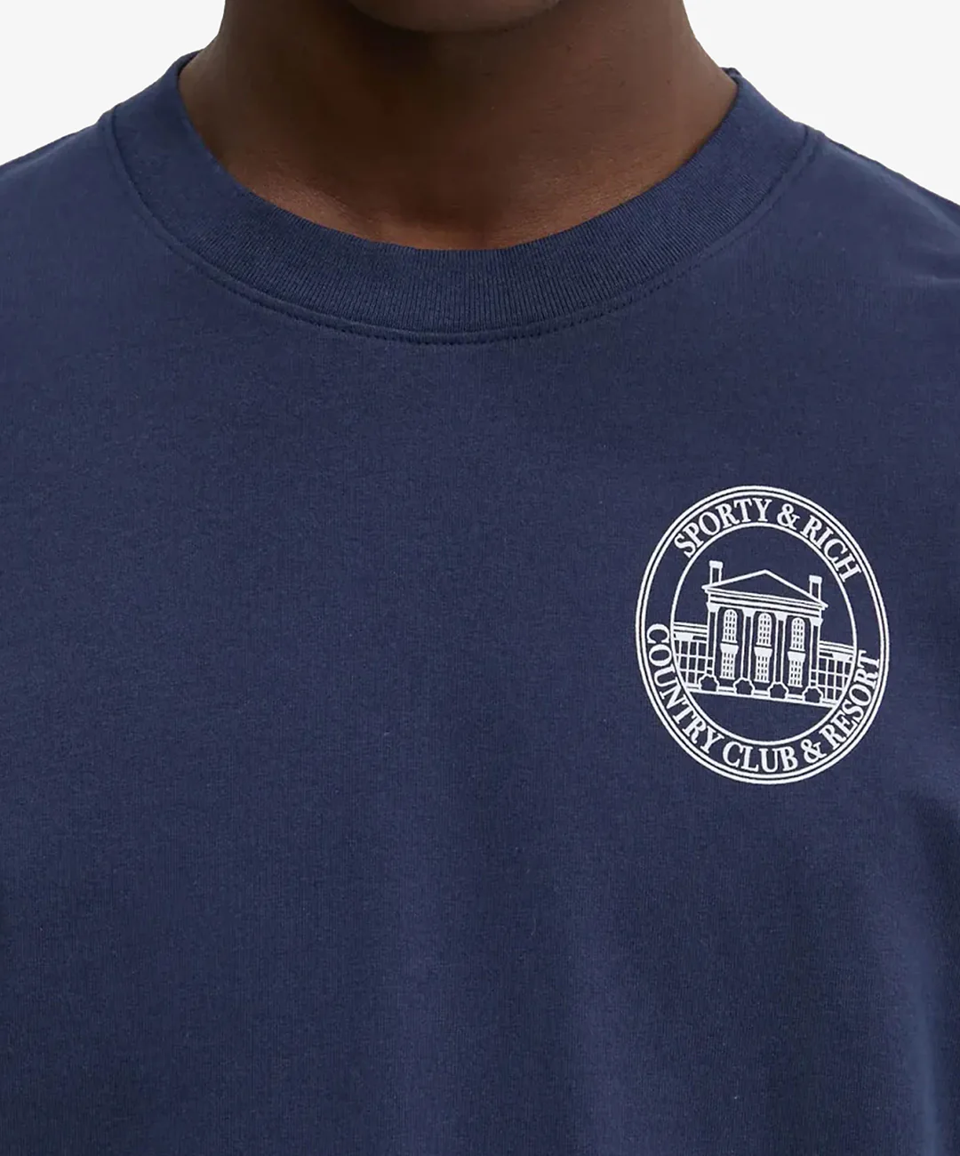 SPORTY & RICH | VENDOME RESORT T-SHIRT { NAVY - Image 3