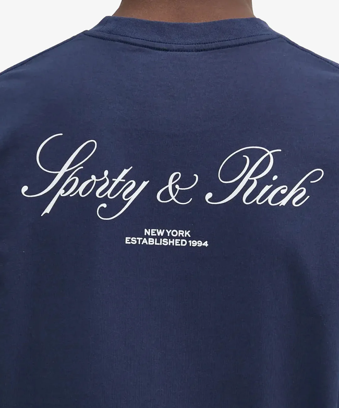 SPORTY & RICH | VENDOME RESORT T-SHIRT { NAVY - Image 4