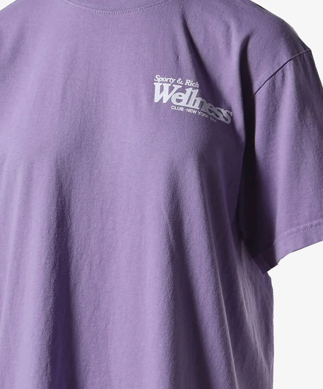 SPORTY & RICH | WELLNESS NY T-SHIRT { VIOLET/WHITE - Image 3