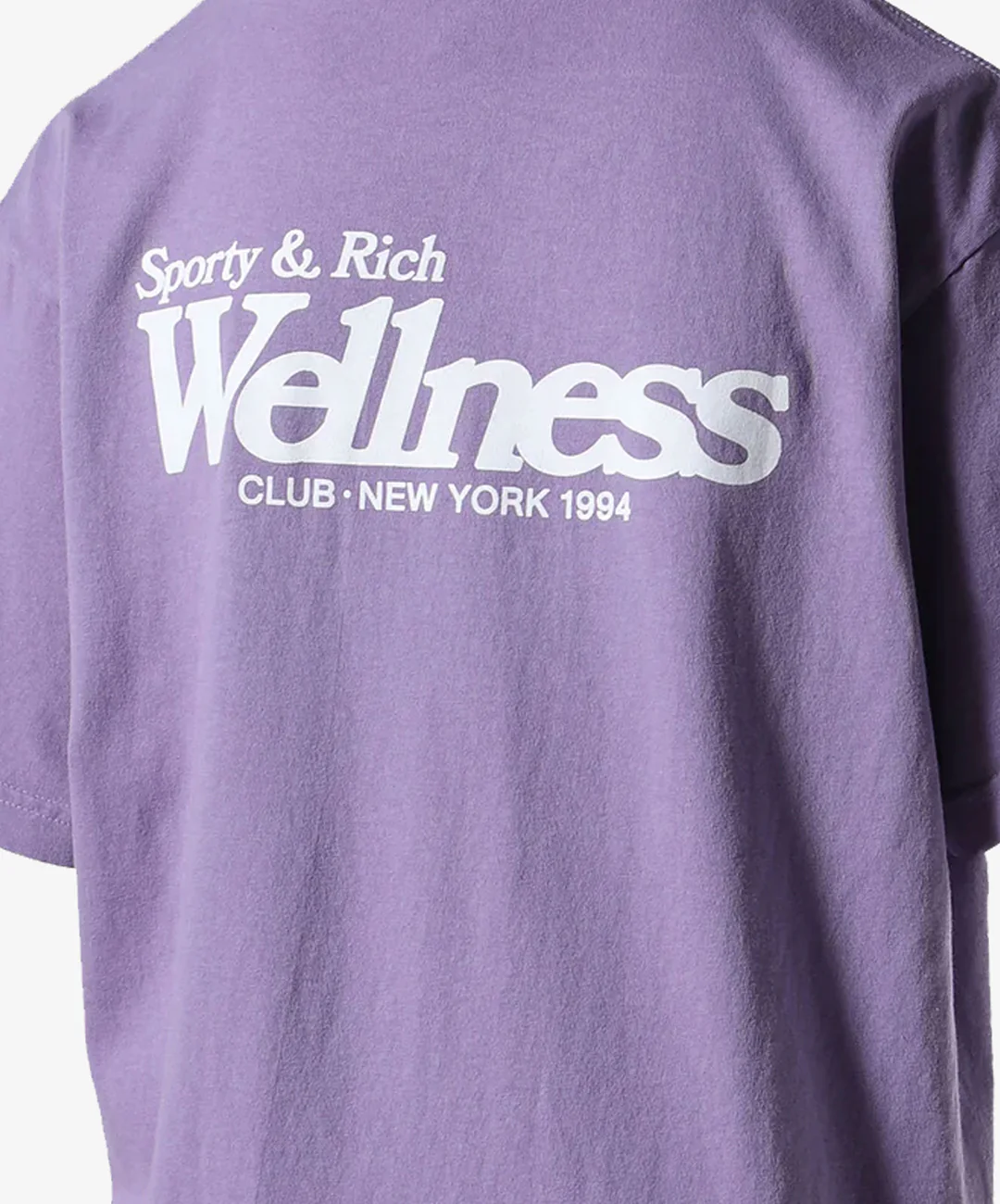 SPORTY & RICH | WELLNESS NY T-SHIRT { VIOLET/WHITE - Image 4