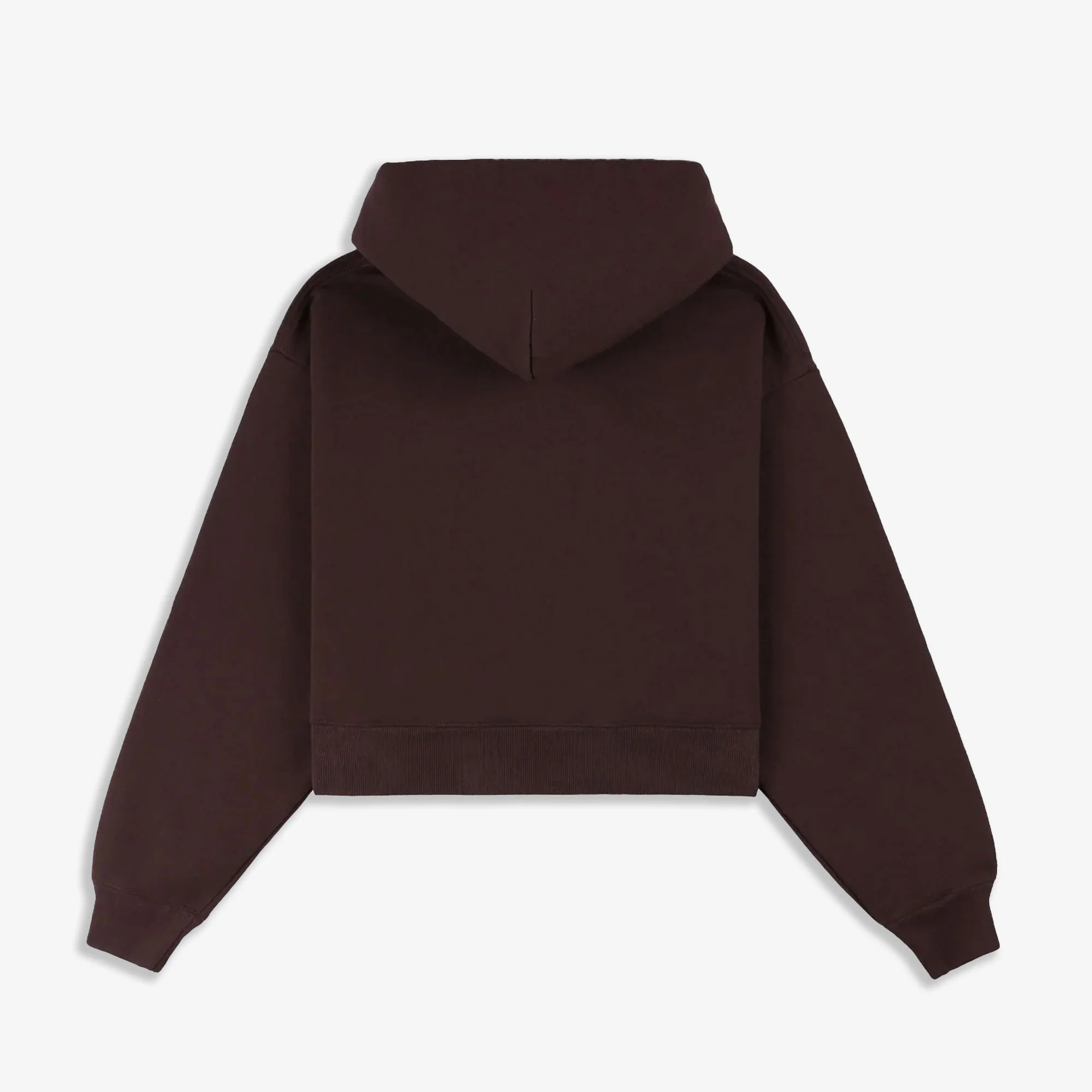 SPORTY & RICH | H&W CREST CROPPED HOODIE { BROWN - Image 5