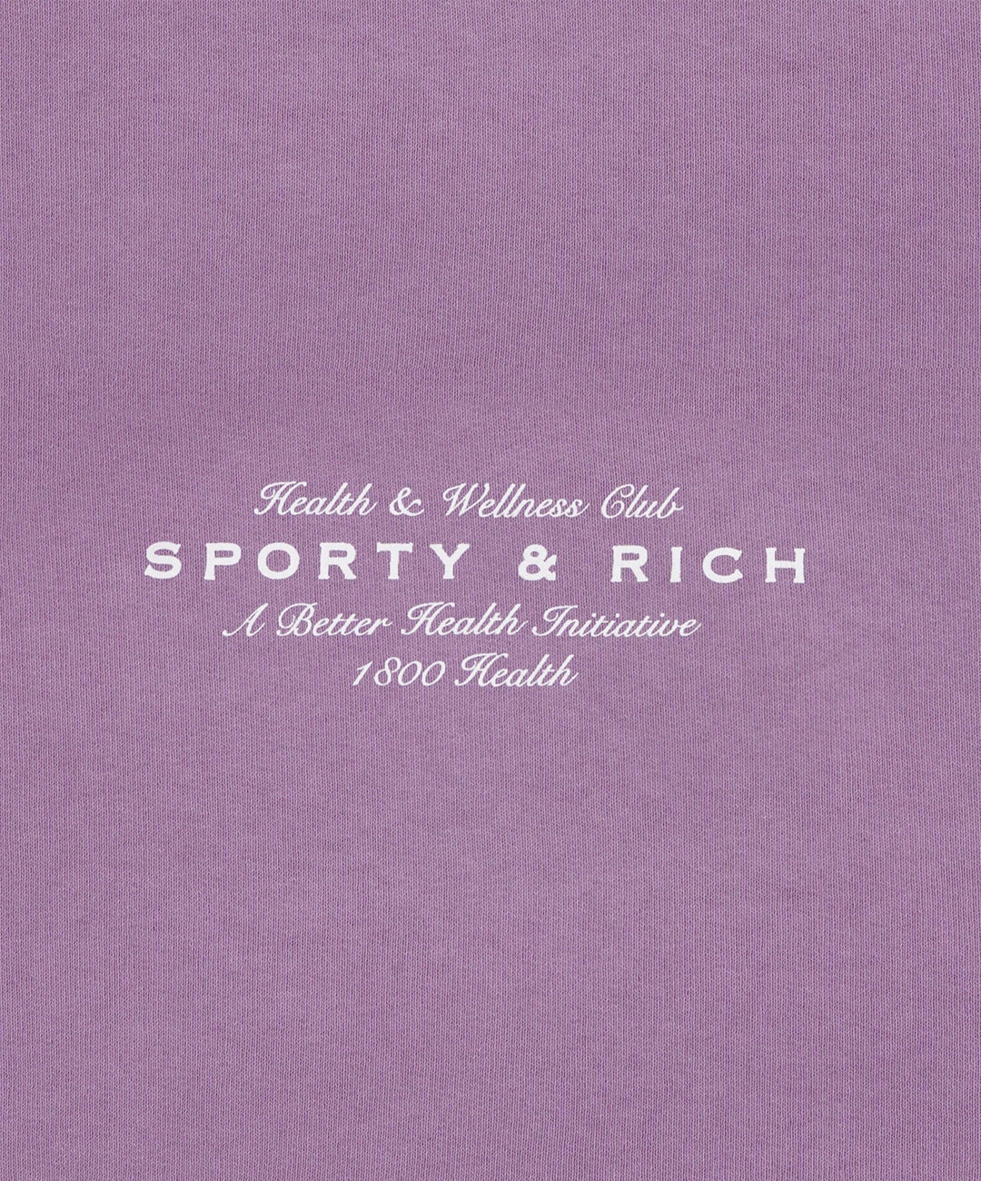 SPORTY & RICH | HEALTH INITIATIVE CROPPED HOODIE { SOFT LAVENDER/WHITE - Image 3
