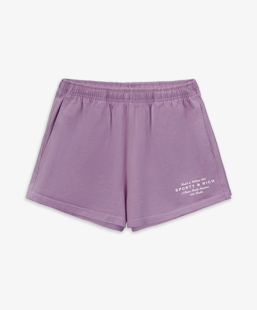 SPORTY & RICH | HEALTH INITIATIVE DISCO SHORT { SOFT LAVENDER/WHITE