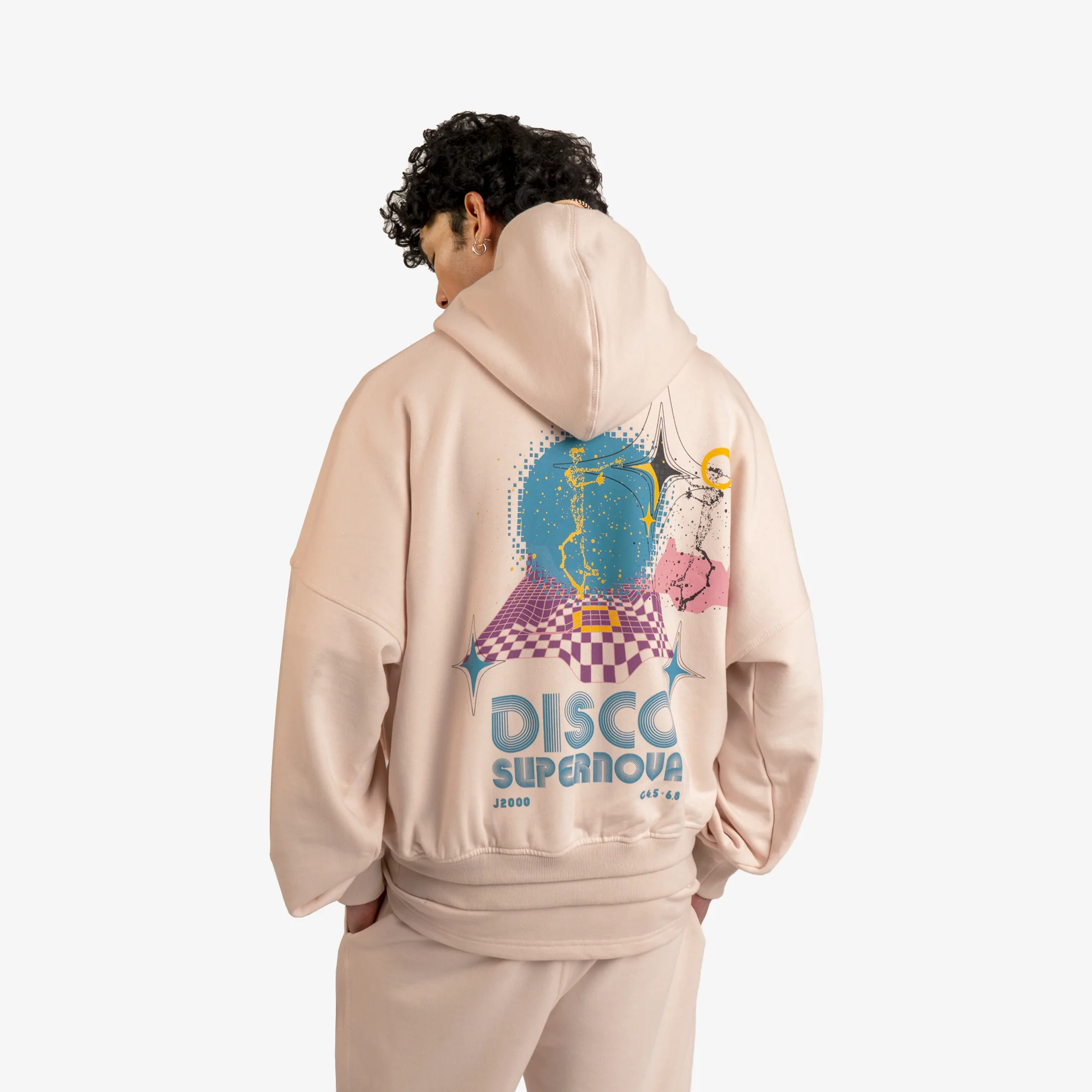 Superkicks | STARRY DISCO HOODIE { PEACH