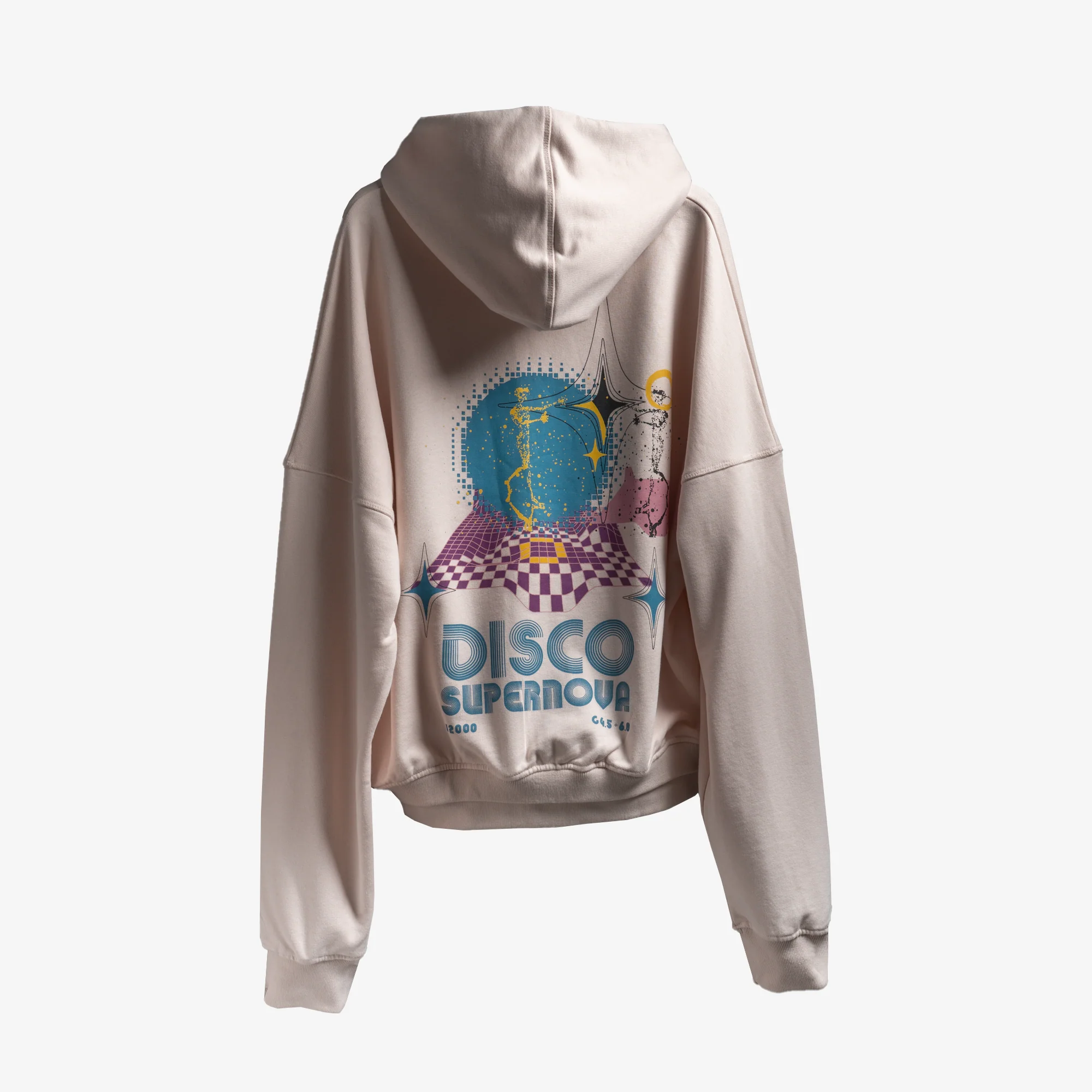 Superkicks | STARRY DISCO HOODIE { PEACH - Image 3