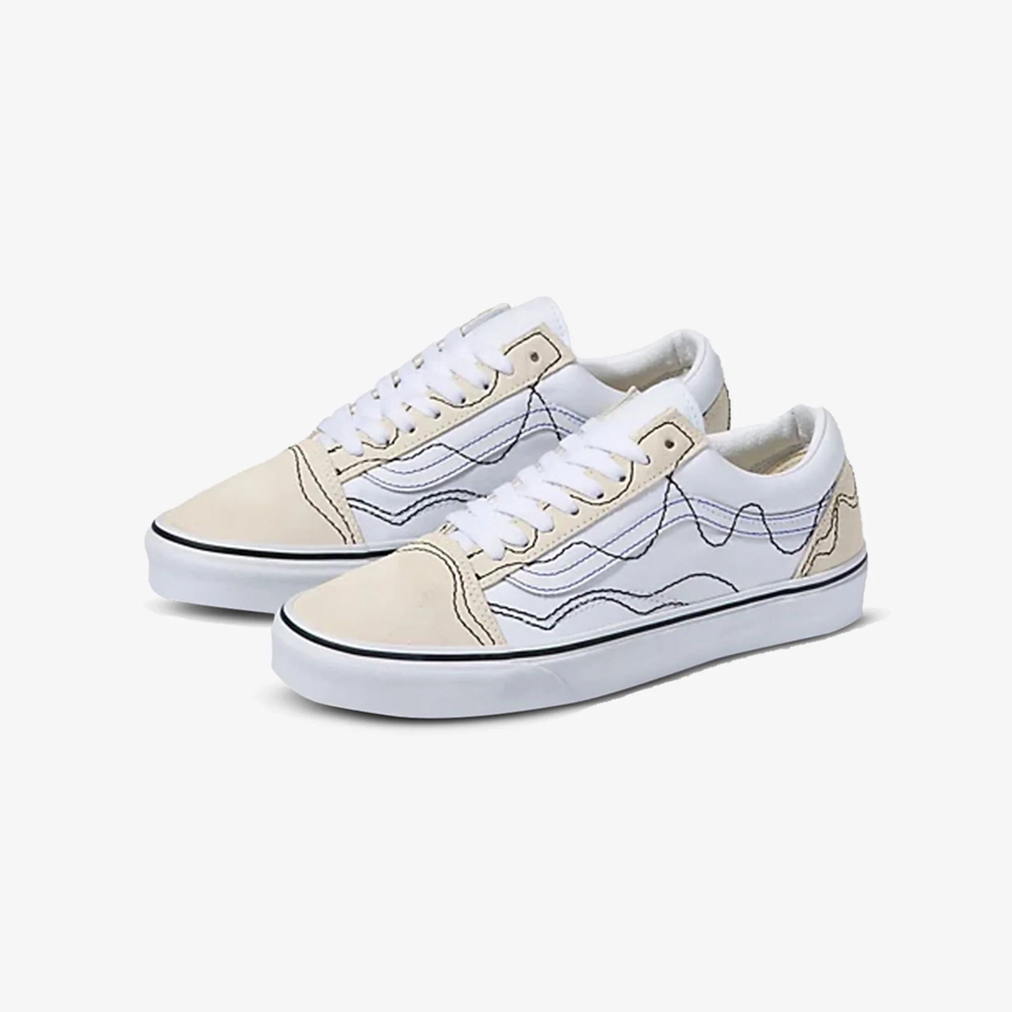 Vans | STITCH WARP OLD SKOOL  { TRUE WHITE/BLACK - Image 2
