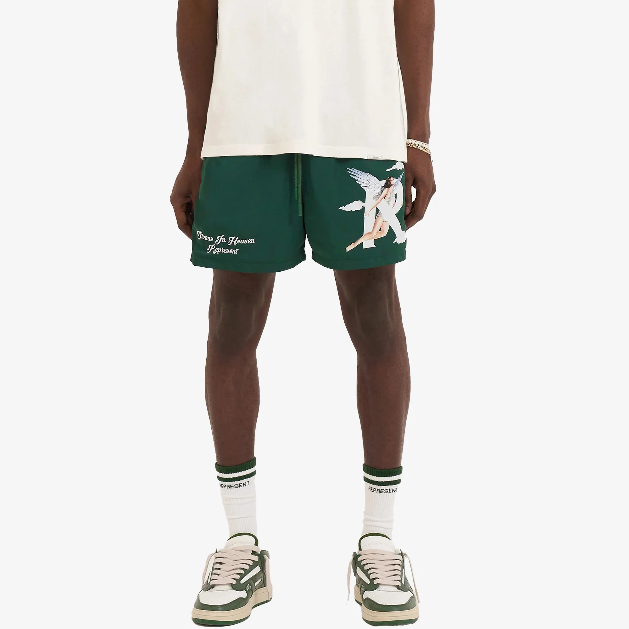Represent | STORMS IN HEAVEN SHORTS  { RACING GREEN - Image 2