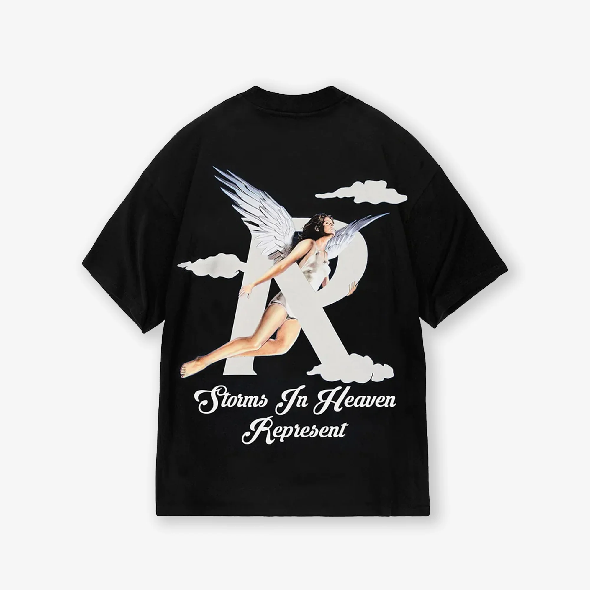 Represent | STORMS IN HEAVEN T-SHIRT { BLACK - Image 4