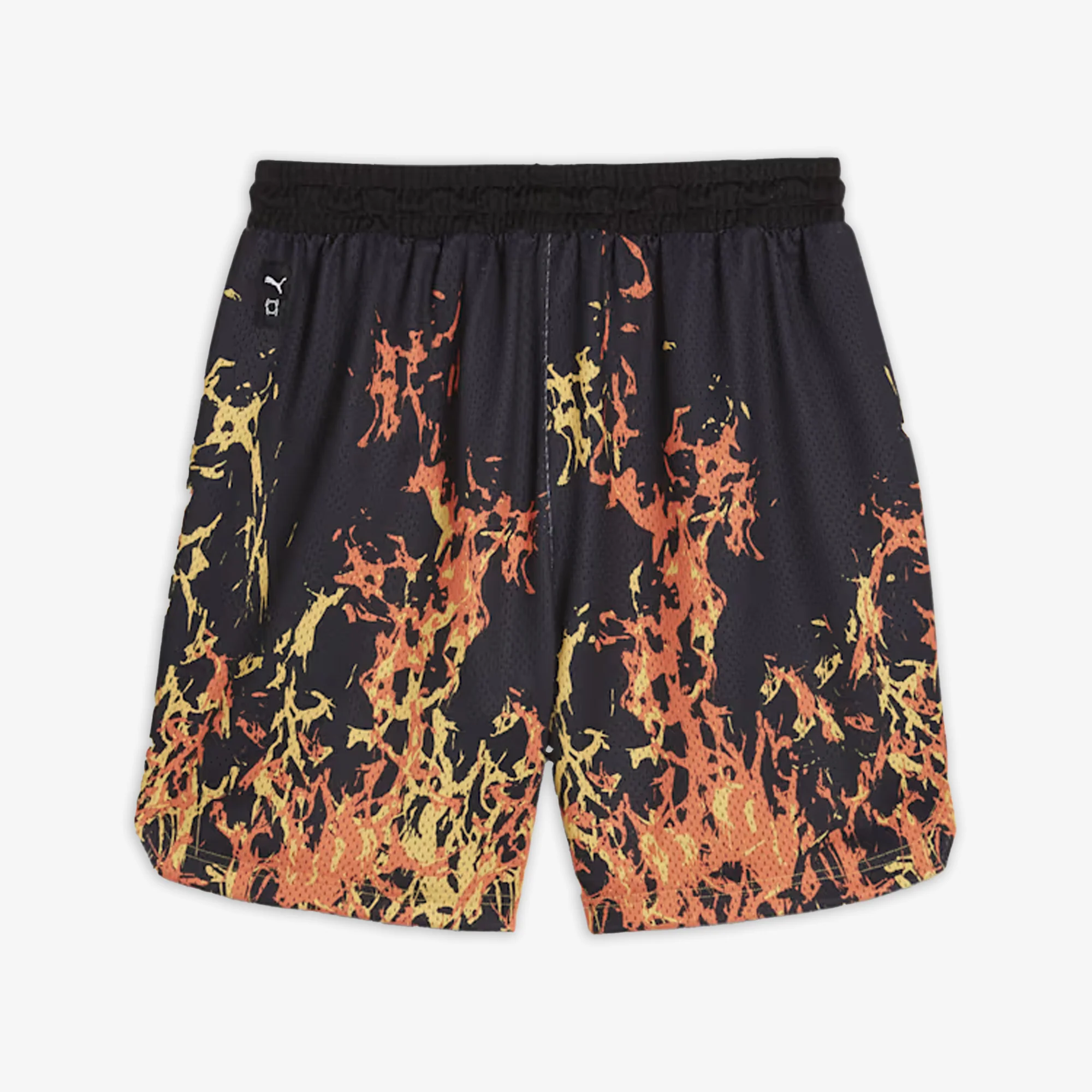 Puma | STRAIGHT FLAMES BASKETBALL SHORTS { BLACK - Image 5