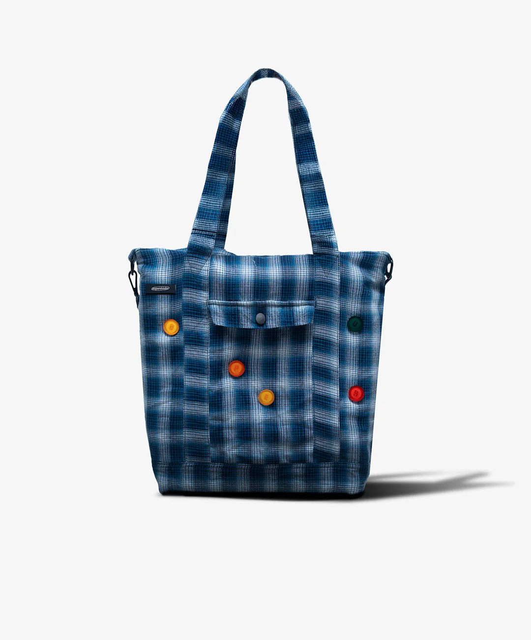 SUPERKICKS | NOSTALGIC CHEQUERED POPPINS BAG { BLUE