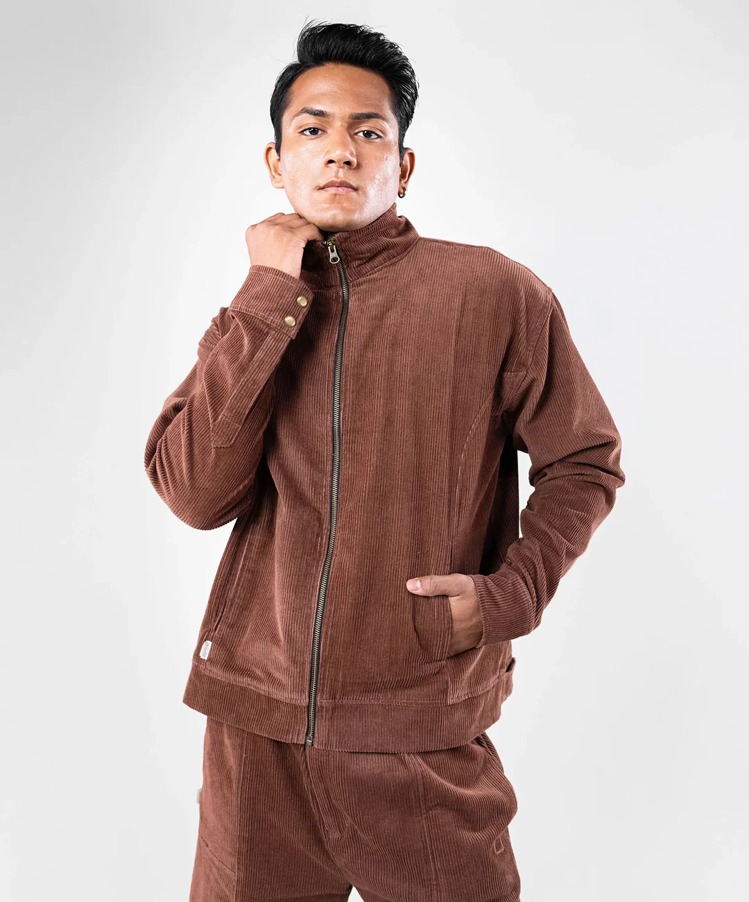 SUPERKICKS | CORDUROY JACKET { MUD BROWN