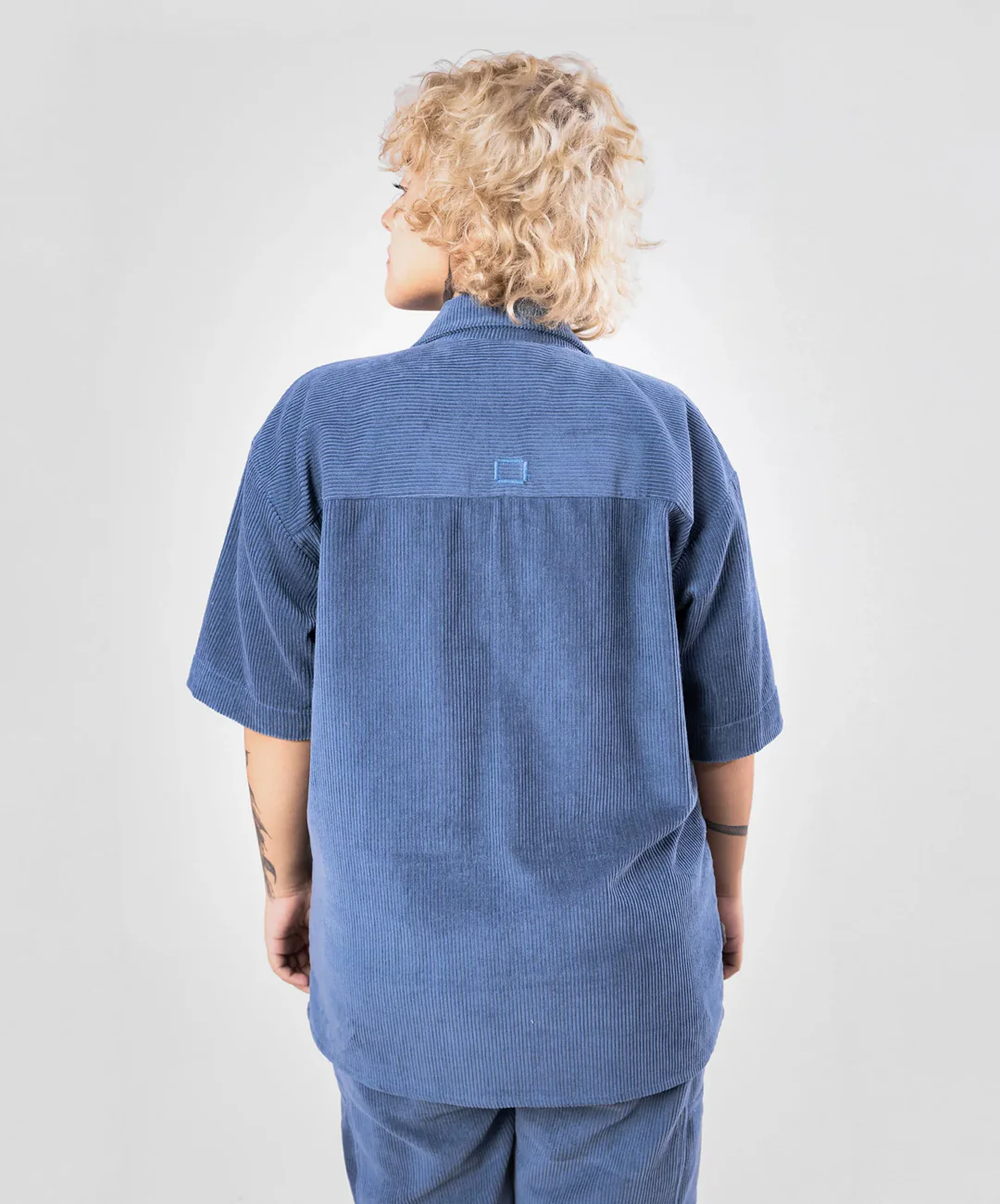 SUPERKICKS | CORDUROY SHIRT { ESTATE BLUE - Image 2
