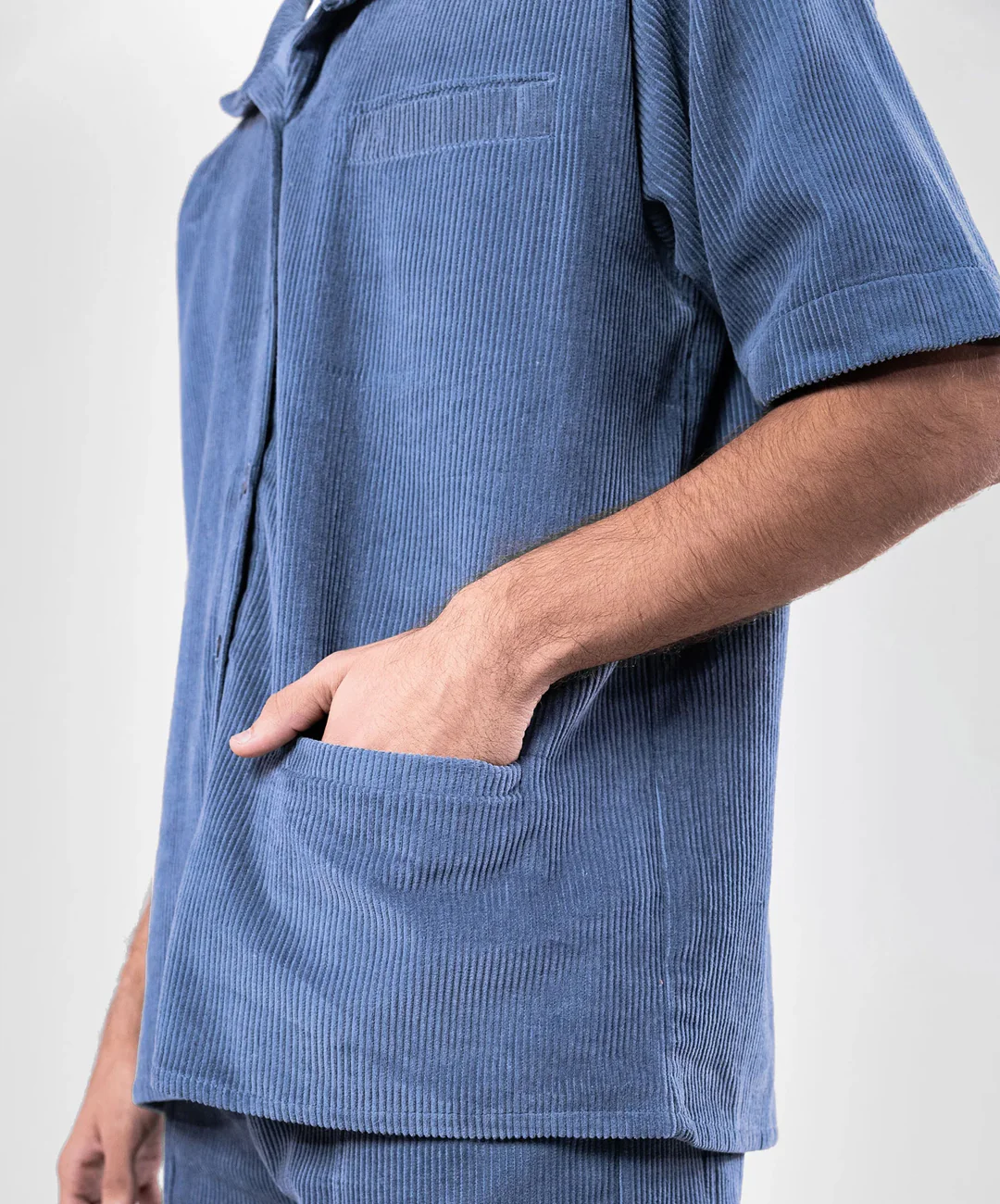 SUPERKICKS | CORDUROY SHIRT { ESTATE BLUE - Image 4