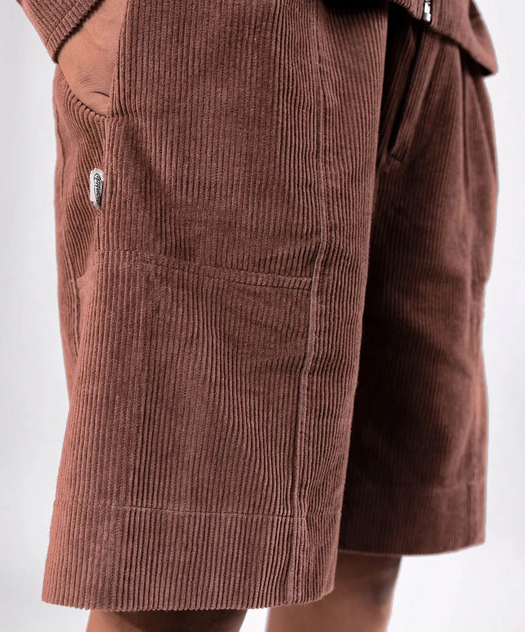 SUPERKICKS | CORDUROY SHORTS { MUD BROWN - Image 2