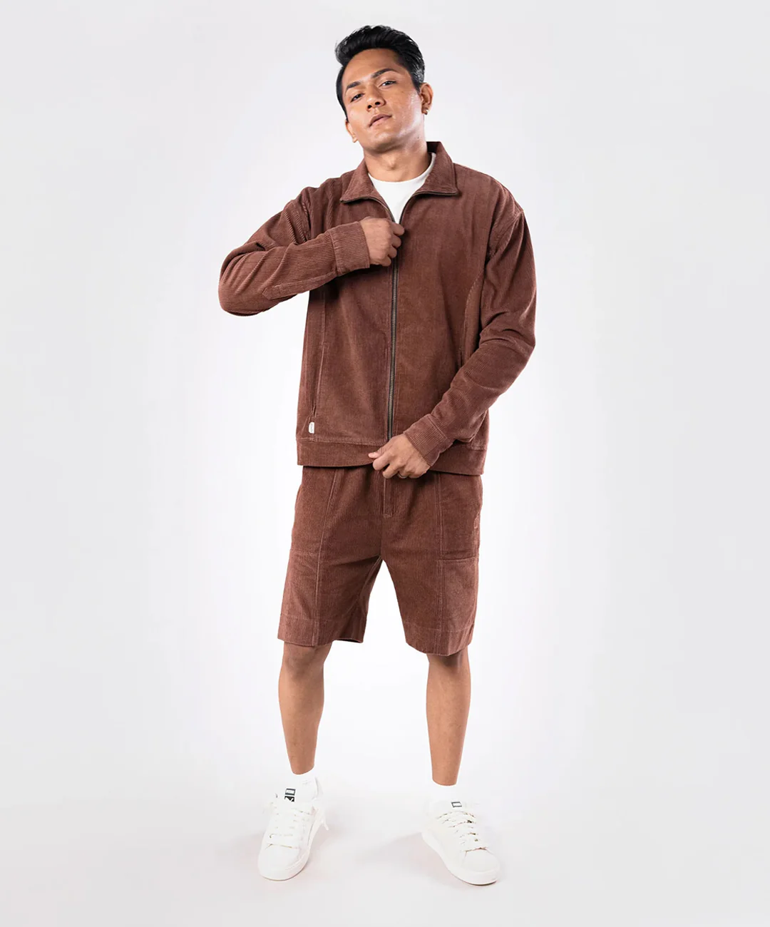 SUPERKICKS | CORDUROY SHORTS { MUD BROWN - Image 3