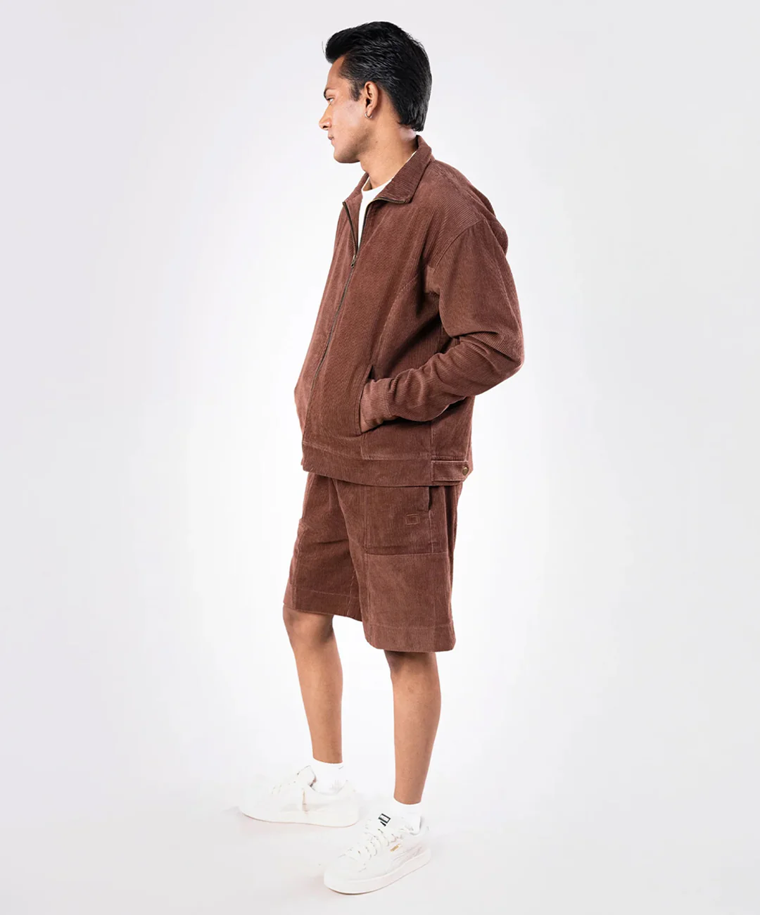SUPERKICKS | CORDUROY SHORTS { MUD BROWN - Image 4