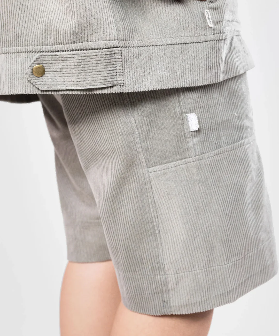 SUPERKICKS | CORDUROY SHORTS { SLATE GREY - Image 3