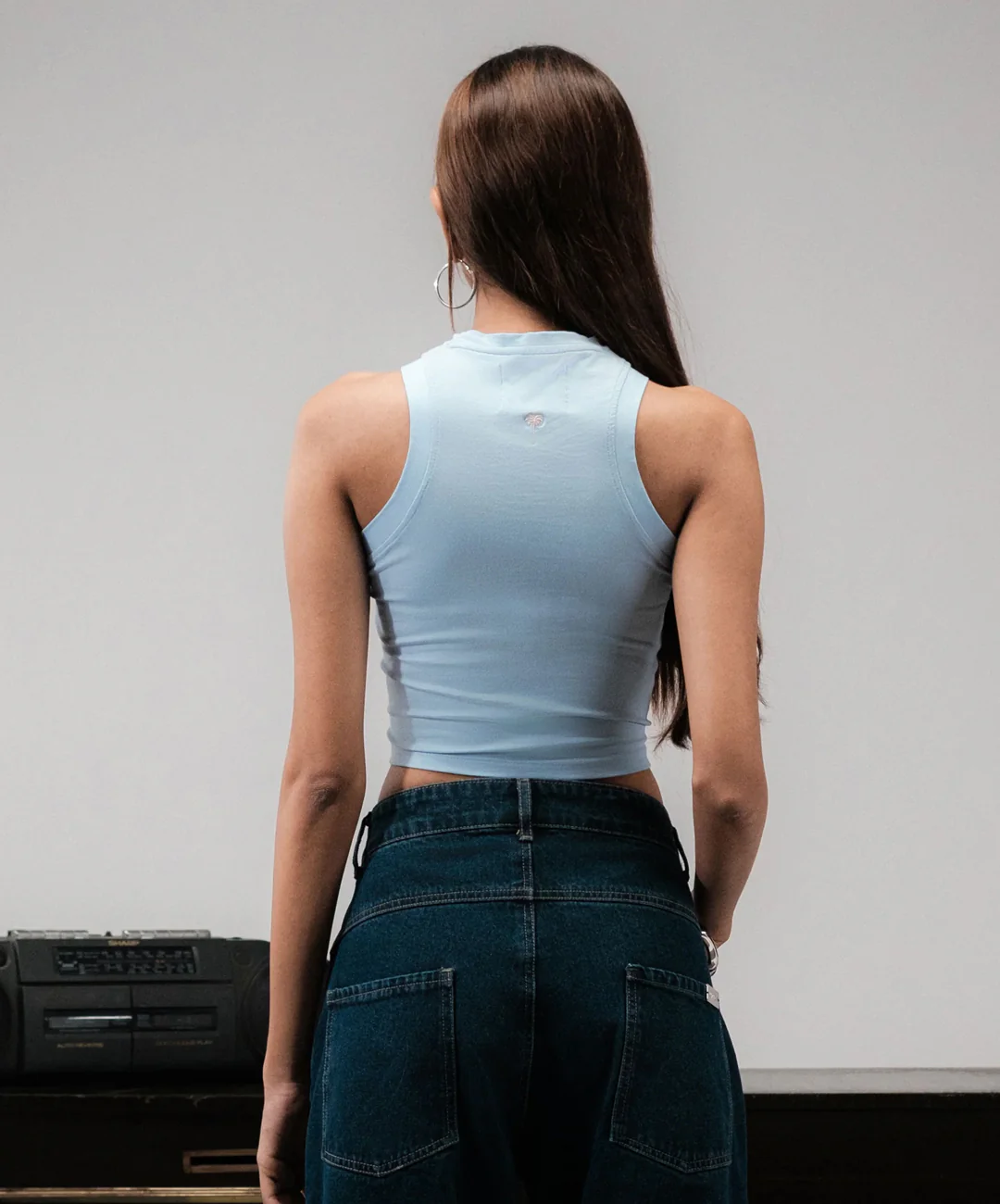 SUPERKICKS | CROP TOP { LIGHT BLUE - Image 2