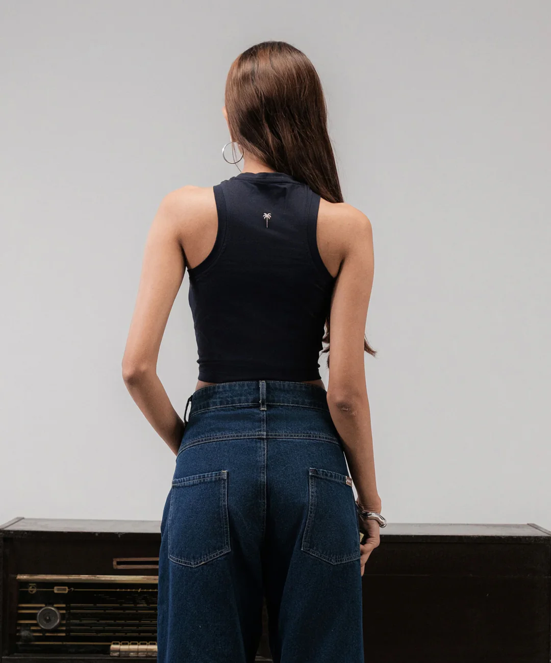 SUPERKICKS | CROP TOP { NAVY BLUE - Image 2