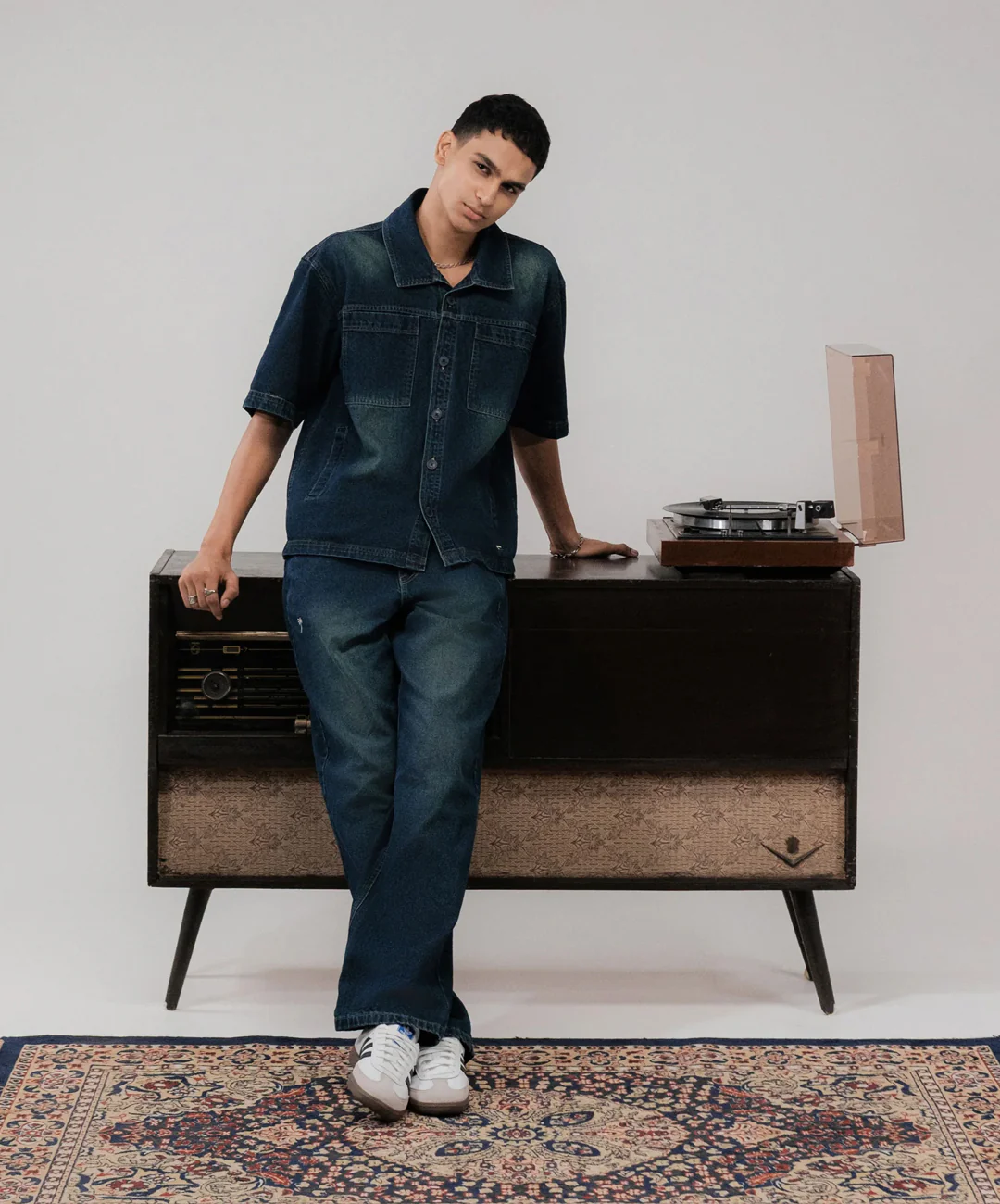 SUPERKICKS | DENIM OVERSHIRT { BLUE - Image 5