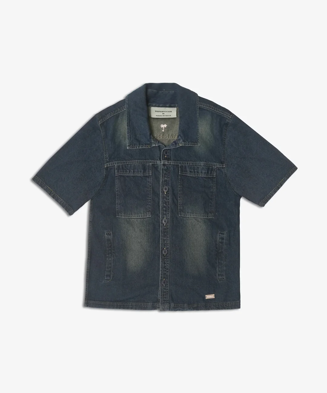 SUPERKICKS | DENIM OVERSHIRT { BLUE - Image 6