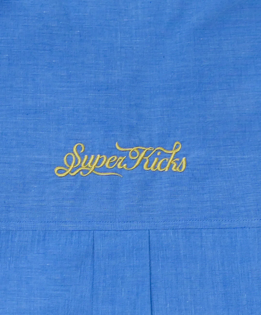 SUPERKICKS | NOSTALGIC F/S SHIRT { BLUE/BLUE - Image 3
