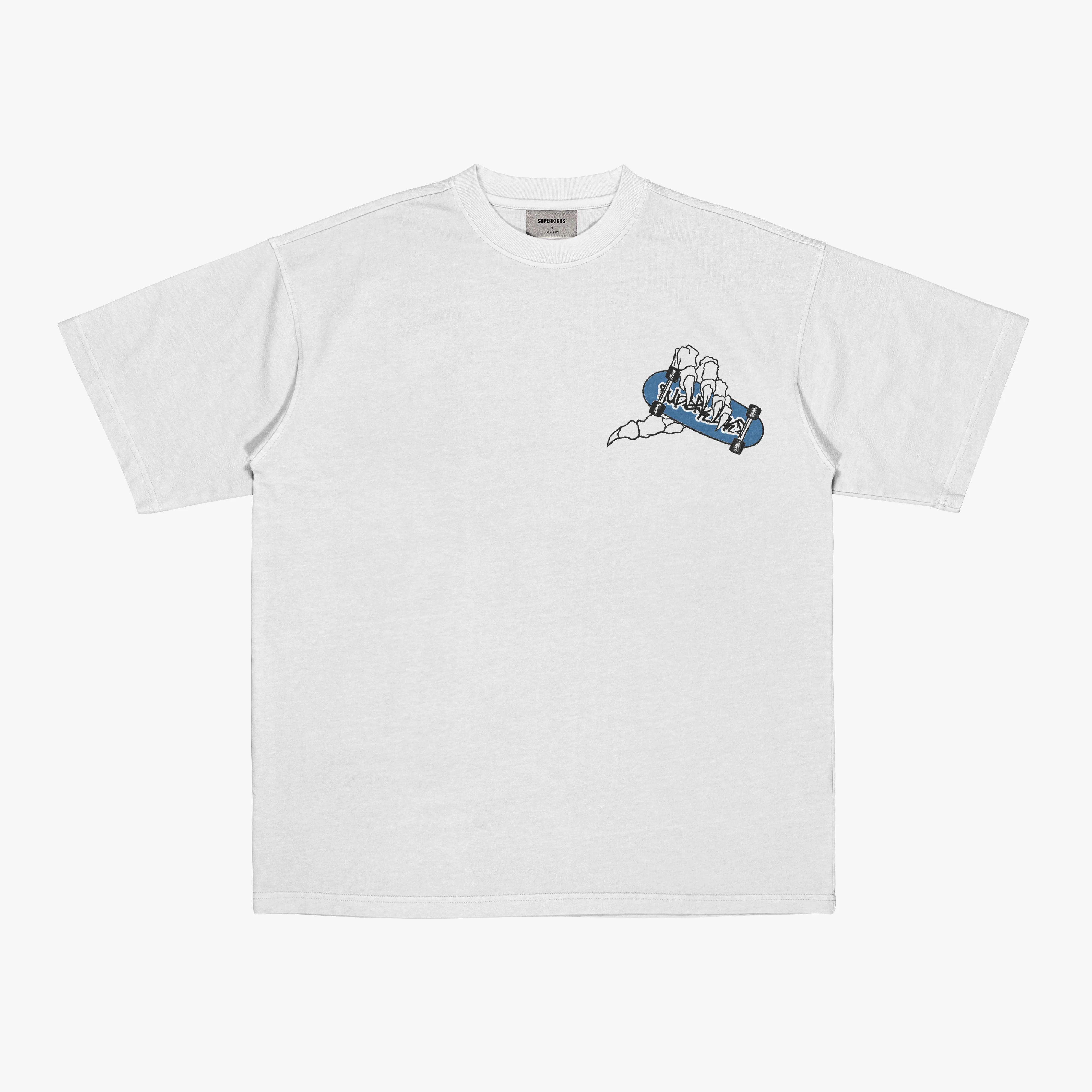 SUPERKICKS | GRIM SKATER' TEE { WHITE - Image 3